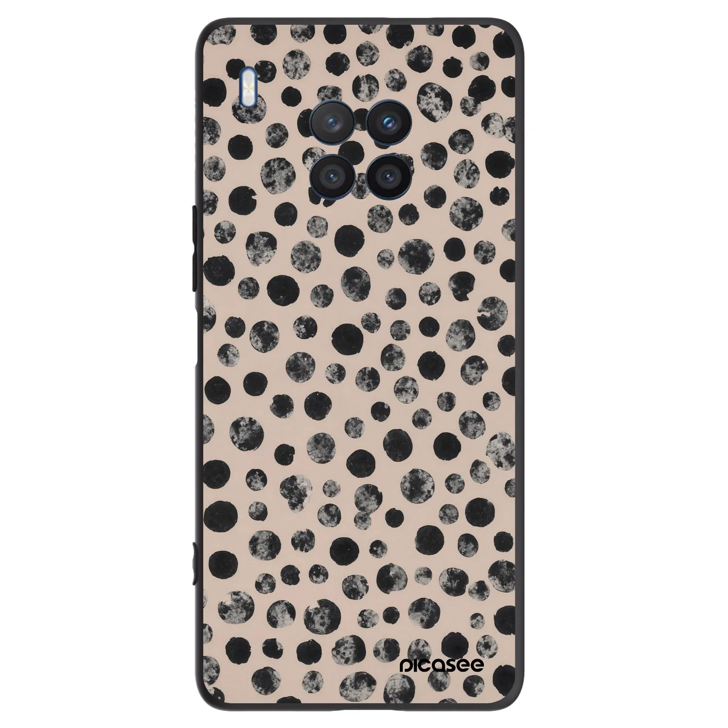 Picasee crna silikonska maskica za Honor 50 Lite - Dots