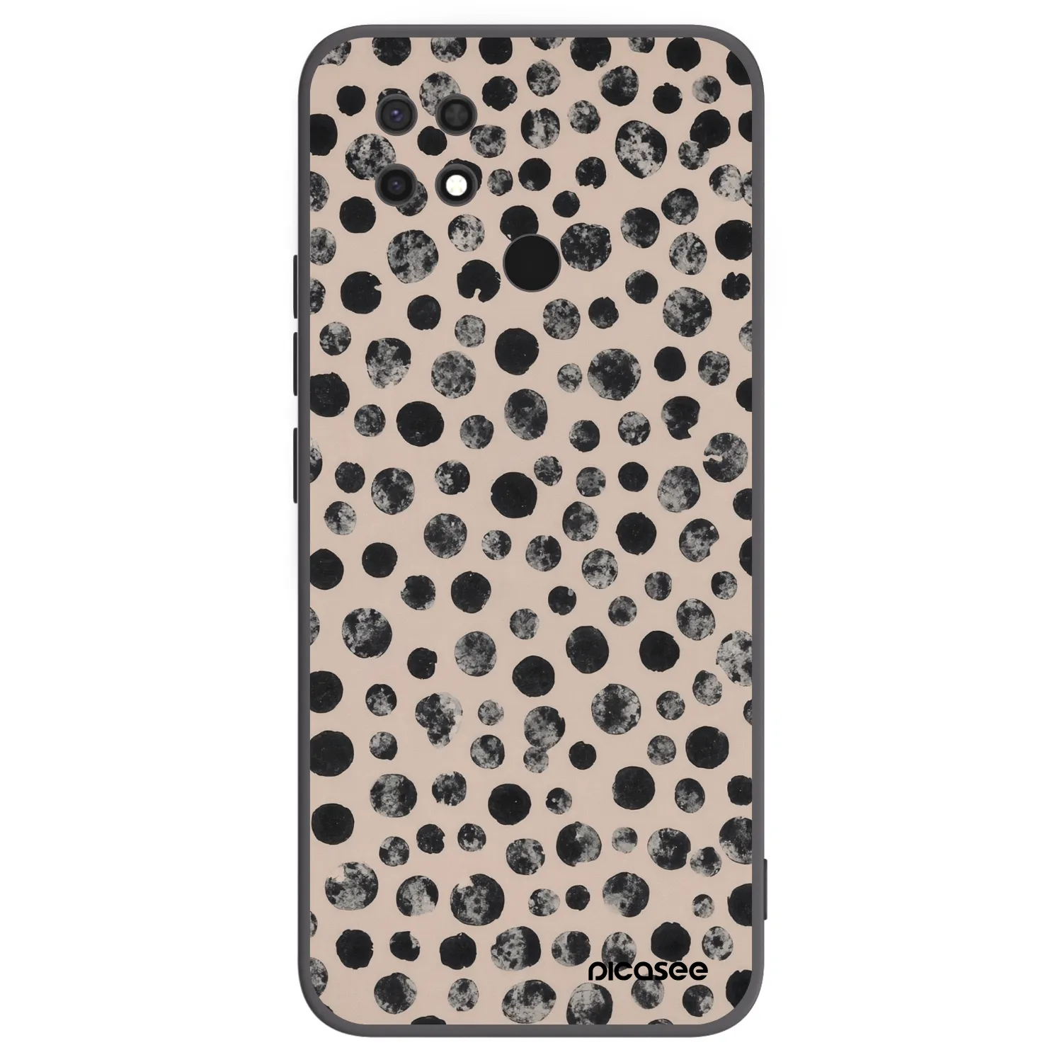 Picasee crna silikonska maskica za Xiaomi Redmi 10C - Dots