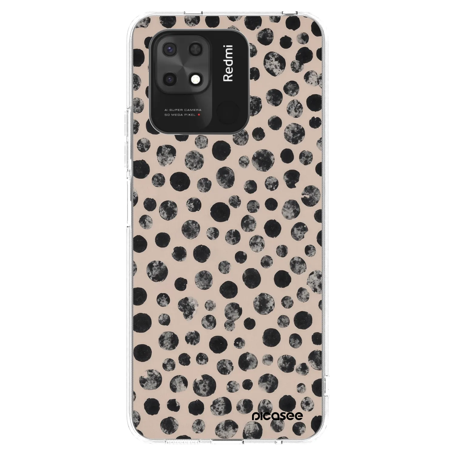 Picasee silikonska prozirna maskica za Xiaomi Redmi 10C - Dots