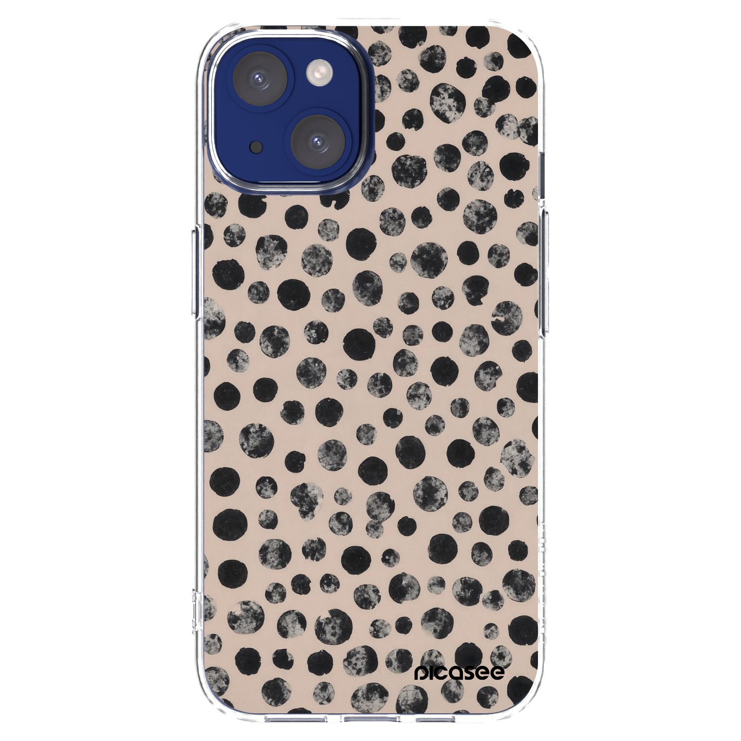 Picasee silikonska prozirna maskica za Apple iPhone 14 - Dots