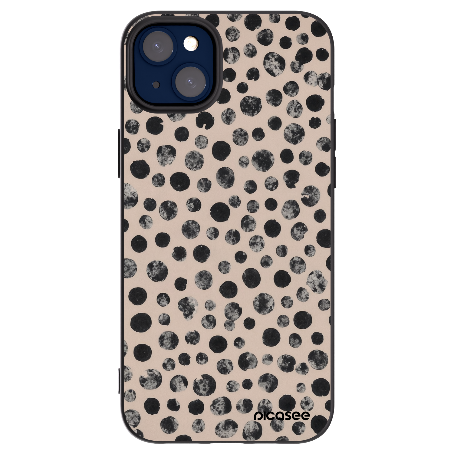 Picasee crna silikonska maskica za Apple iPhone 14 Plus - Dots