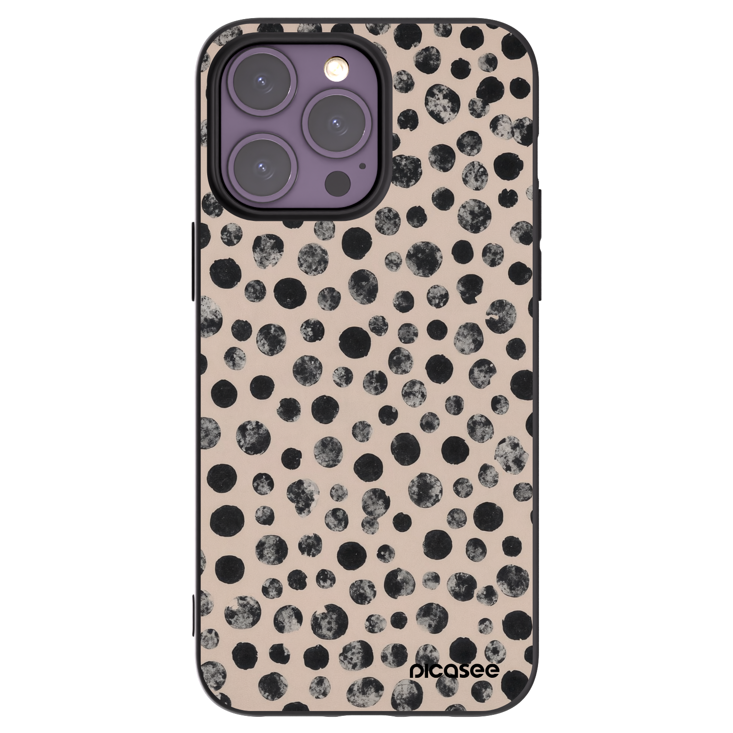 Picasee crna silikonska maskica za Apple iPhone 14 Pro Max - Dots