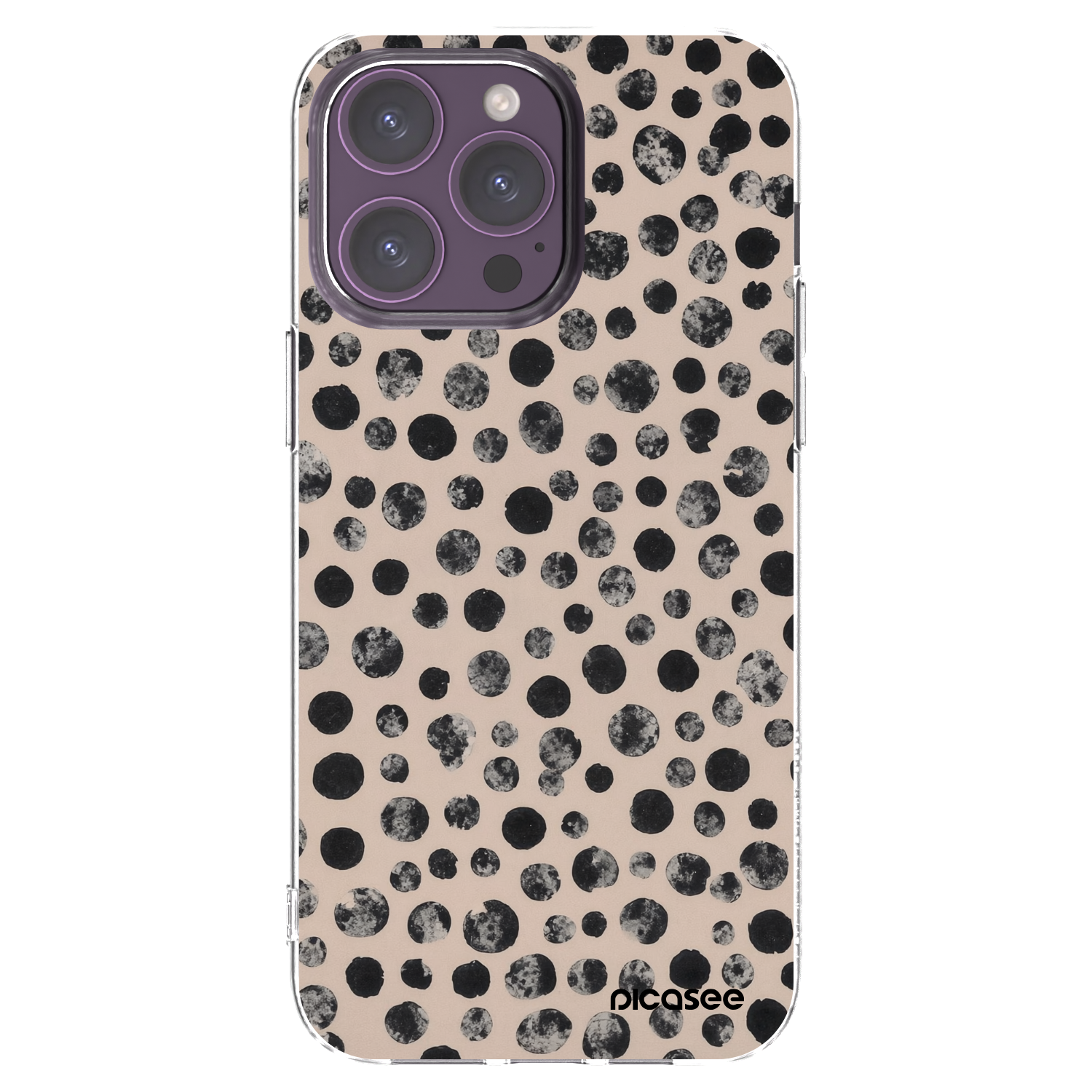 Picasee silikonska prozirna maskica za Apple iPhone 14 Pro Max - Dots