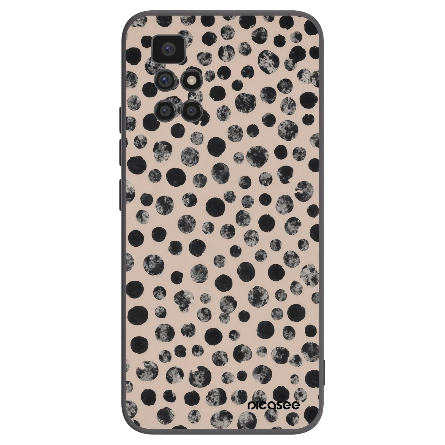 Picasee crna silikonska maskica za Xiaomi Redmi 10 (2022) - Dots