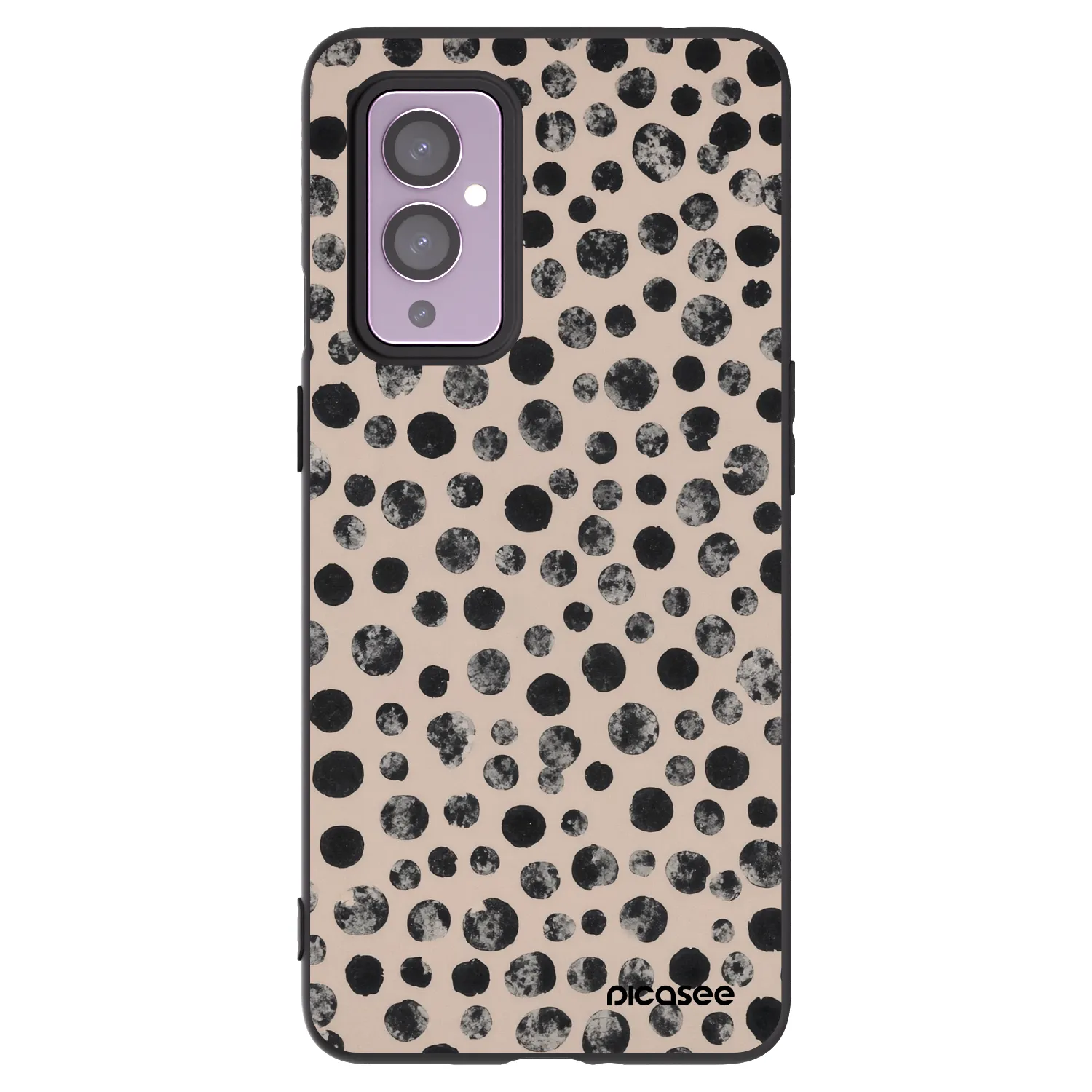 Picasee crna silikonska maskica za OnePlus 9 - Dots