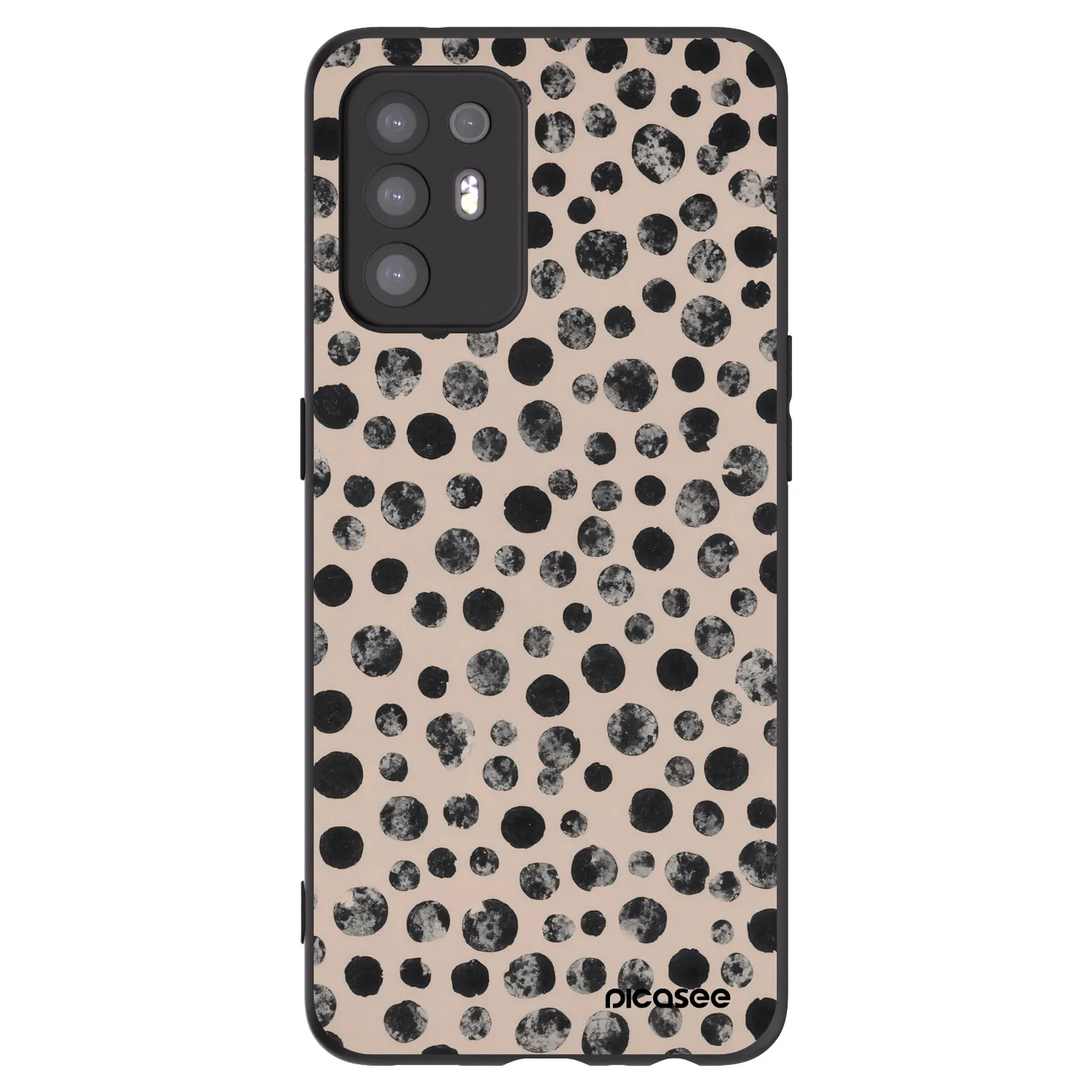 Picasee crna silikonska maskica za OPPO A94 5G - Dots