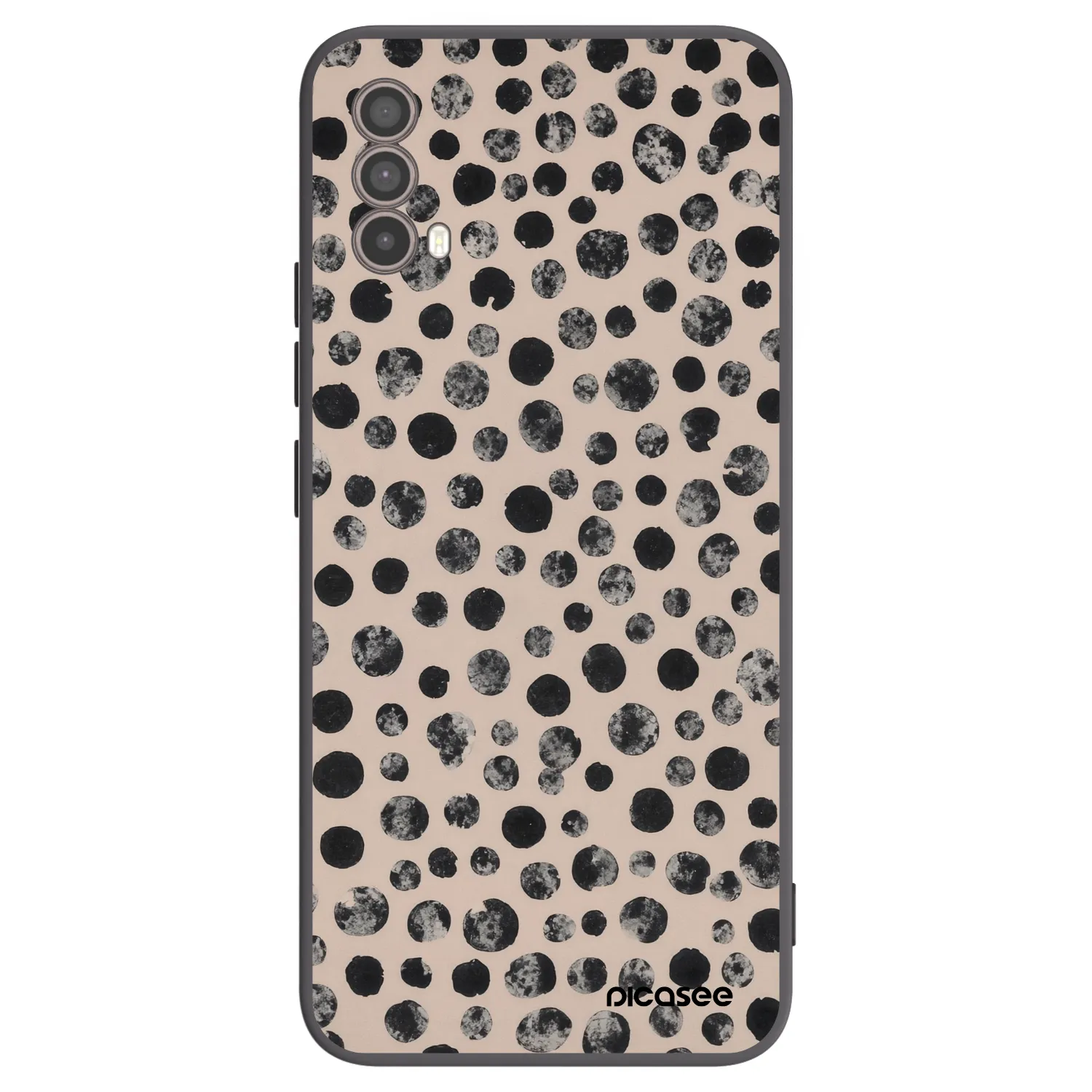 Picasee crna silikonska maskica za Motorola Moto E40 - Dots