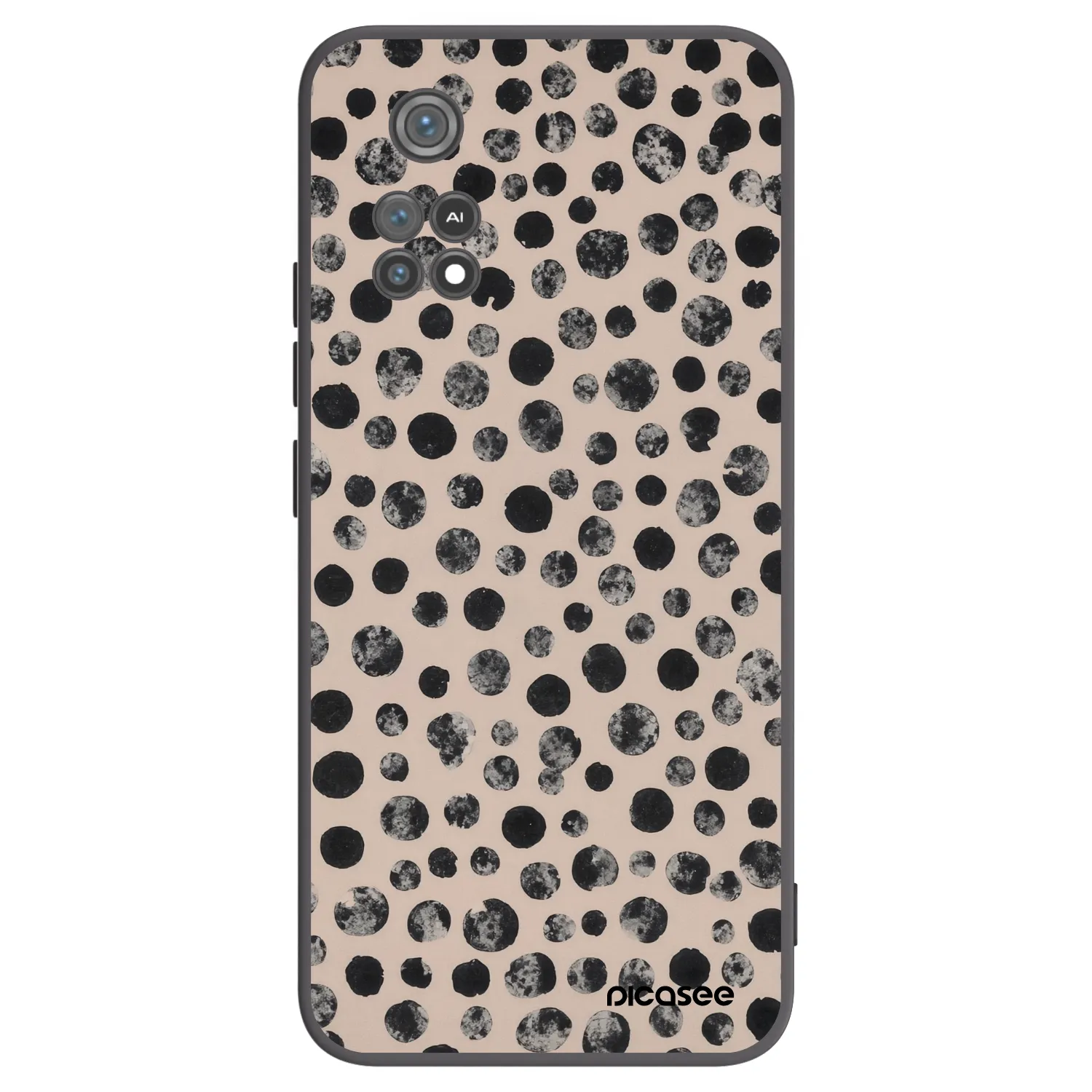 Picasee crna silikonska maskica za Xiaomi Poco M4 Pro - Dots