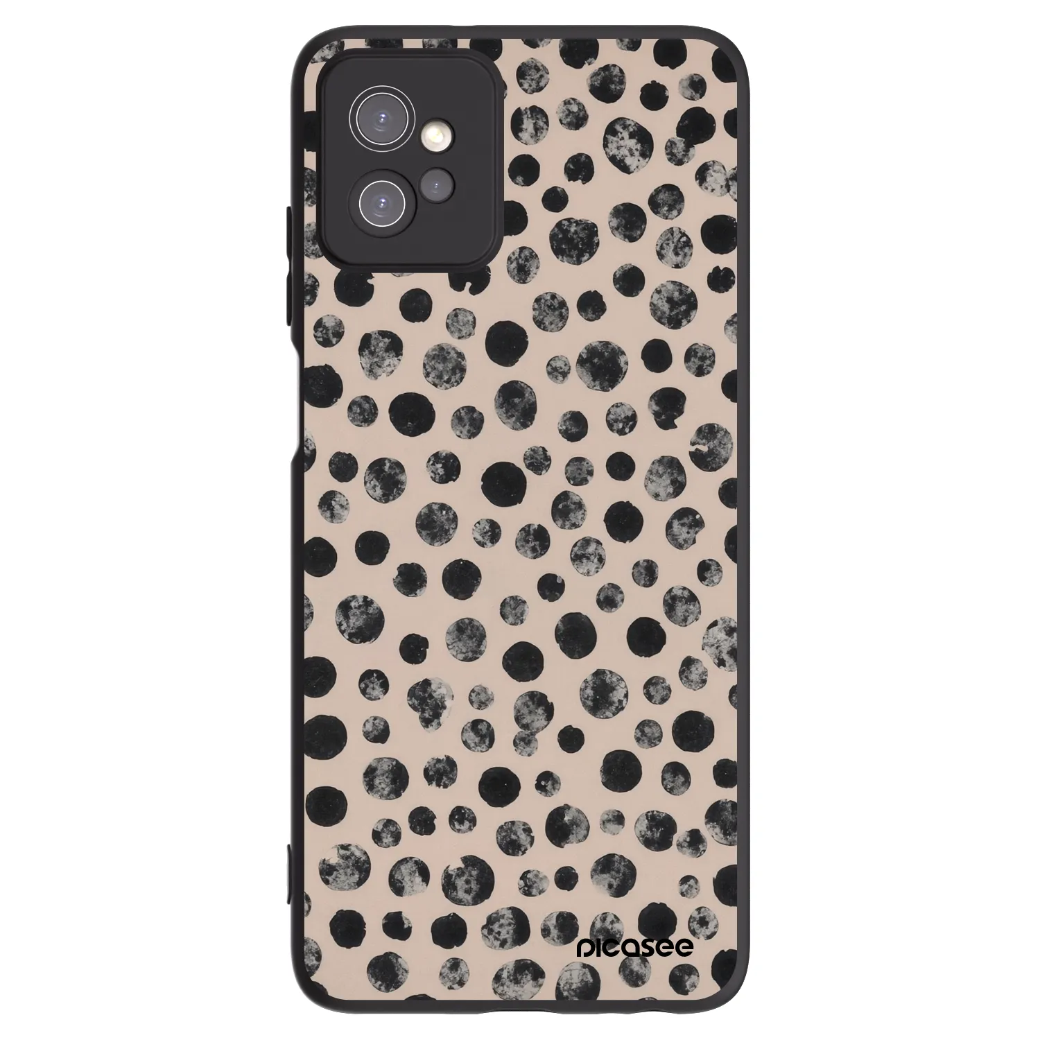Picasee crna silikonska maskica za Motorola Moto G32 - Dots