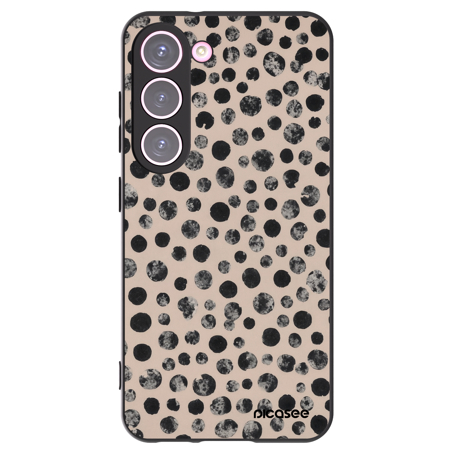 Picasee crna silikonska maskica za Samsung Galaxy S23 5G - Dots