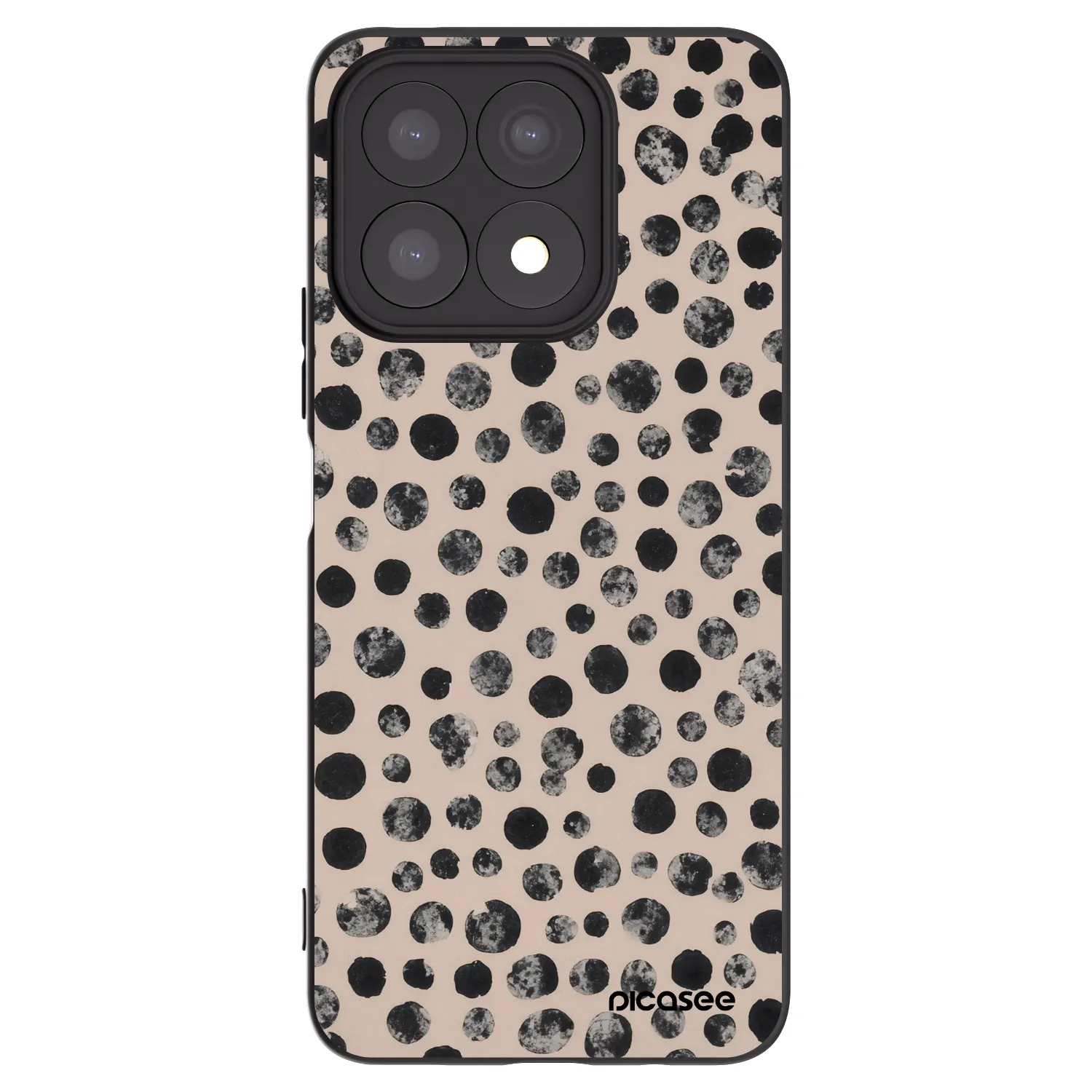 Picasee crna silikonska maskica za Honor X8a - Dots