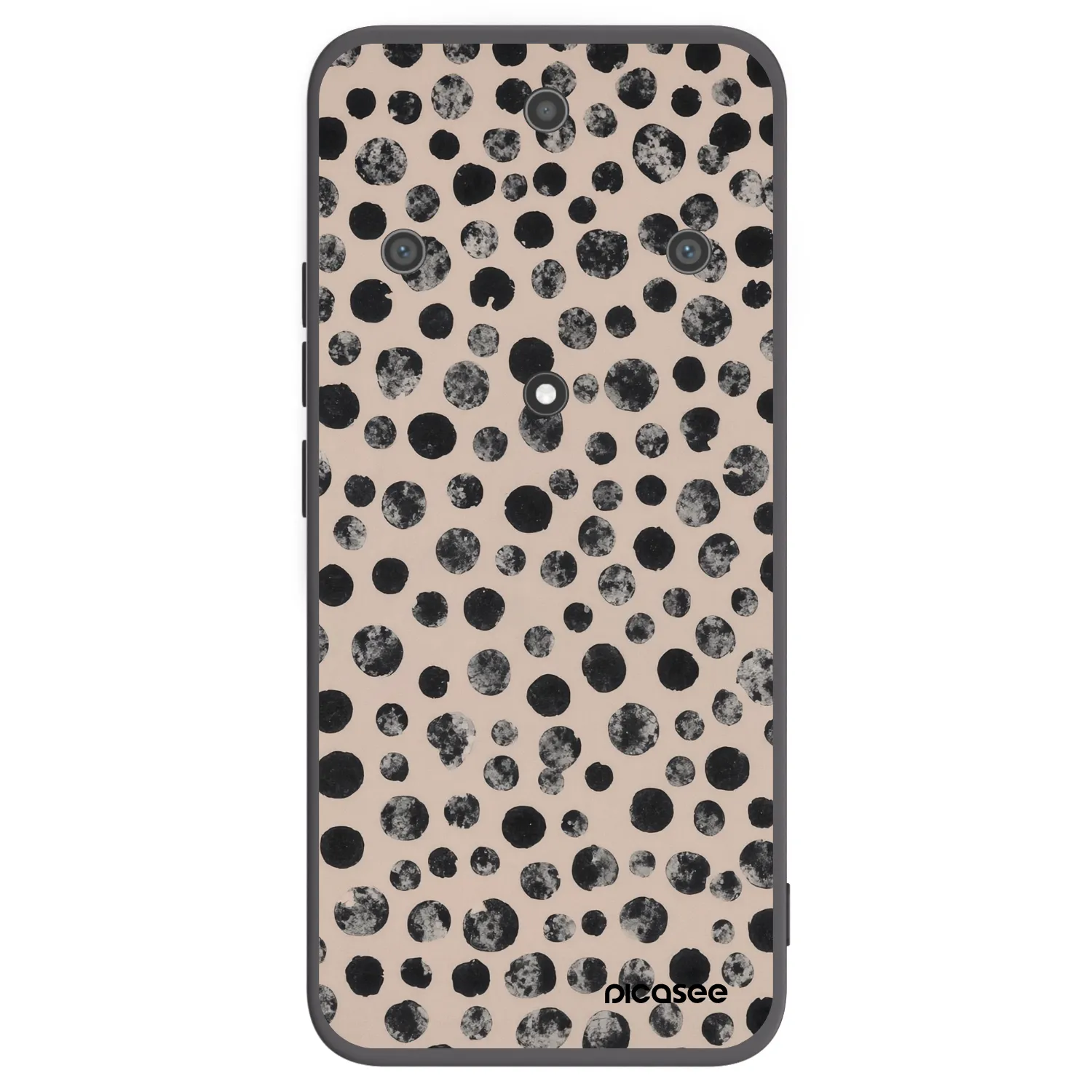 Picasee crna silikonska maskica za Honor Magic5 Lite 5G - Dots