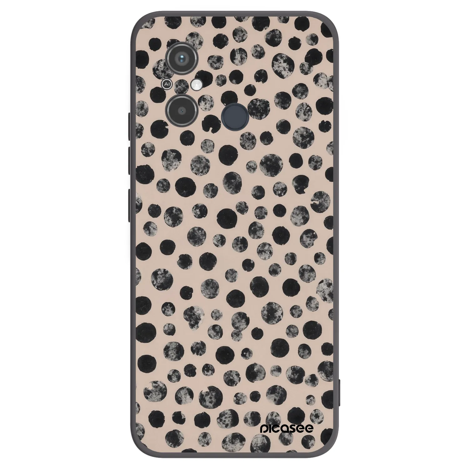 Picasee crna silikonska maskica za Xiaomi Redmi 12C - Dots