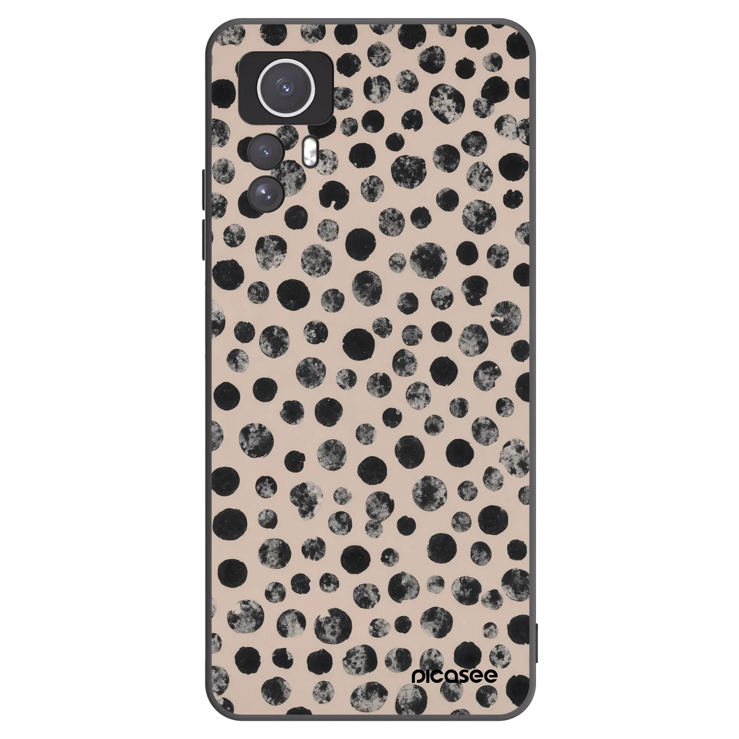 Picasee crna silikonska maskica za Xiaomi Redmi Note 12S - Dots