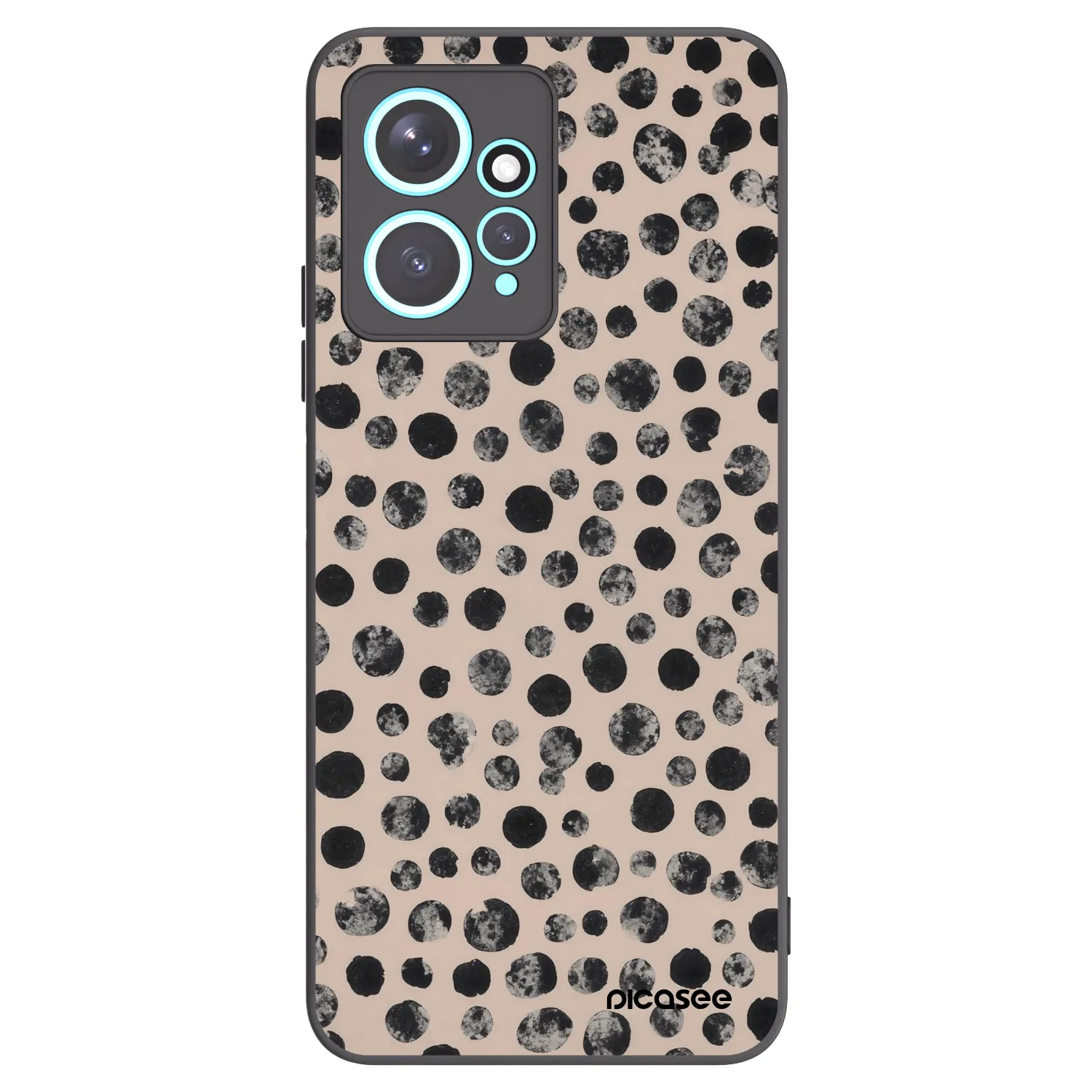 Picasee crna silikonska maskica za Xiaomi Redmi Note 12 4G - Dots