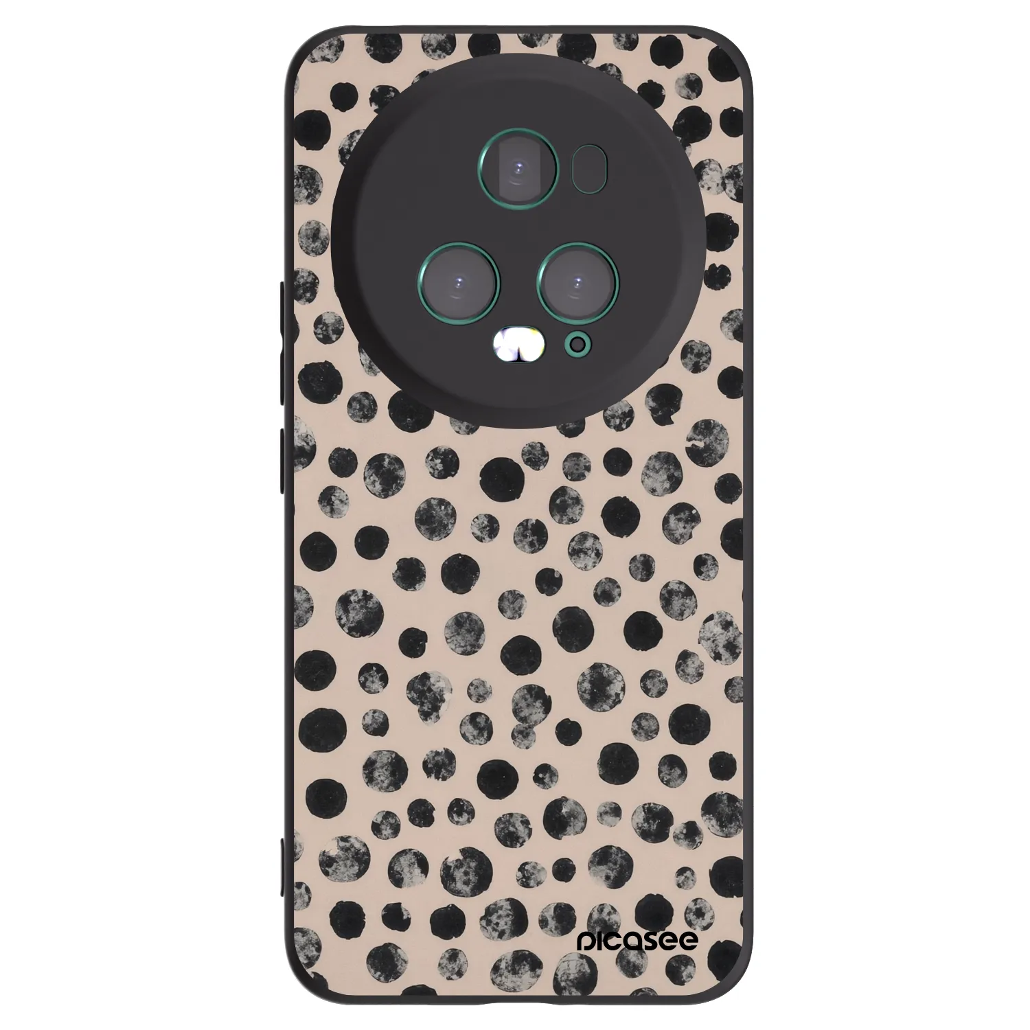 Picasee crna silikonska maskica za Honor Magic5 Pro - Dots
