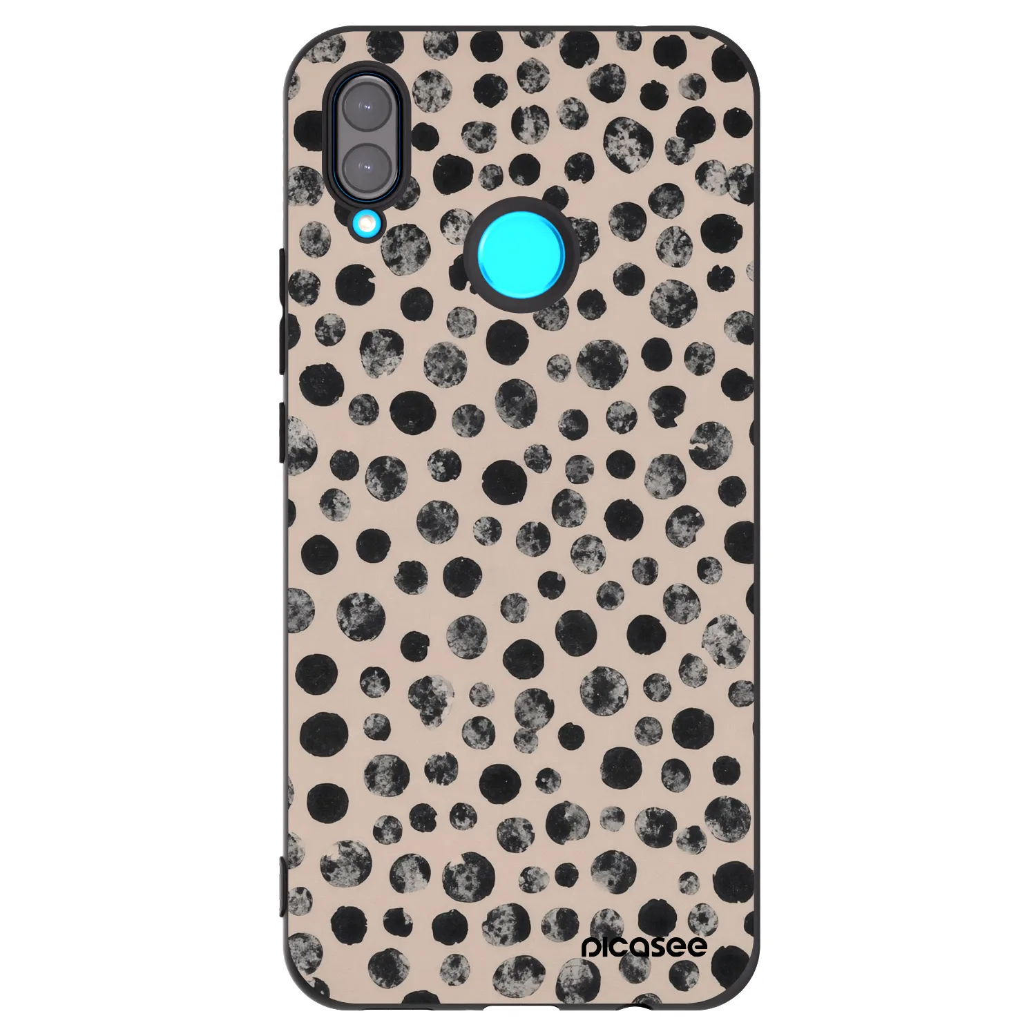 Picasee crna silikonska maskica za Huawei Nova 3 - Dots