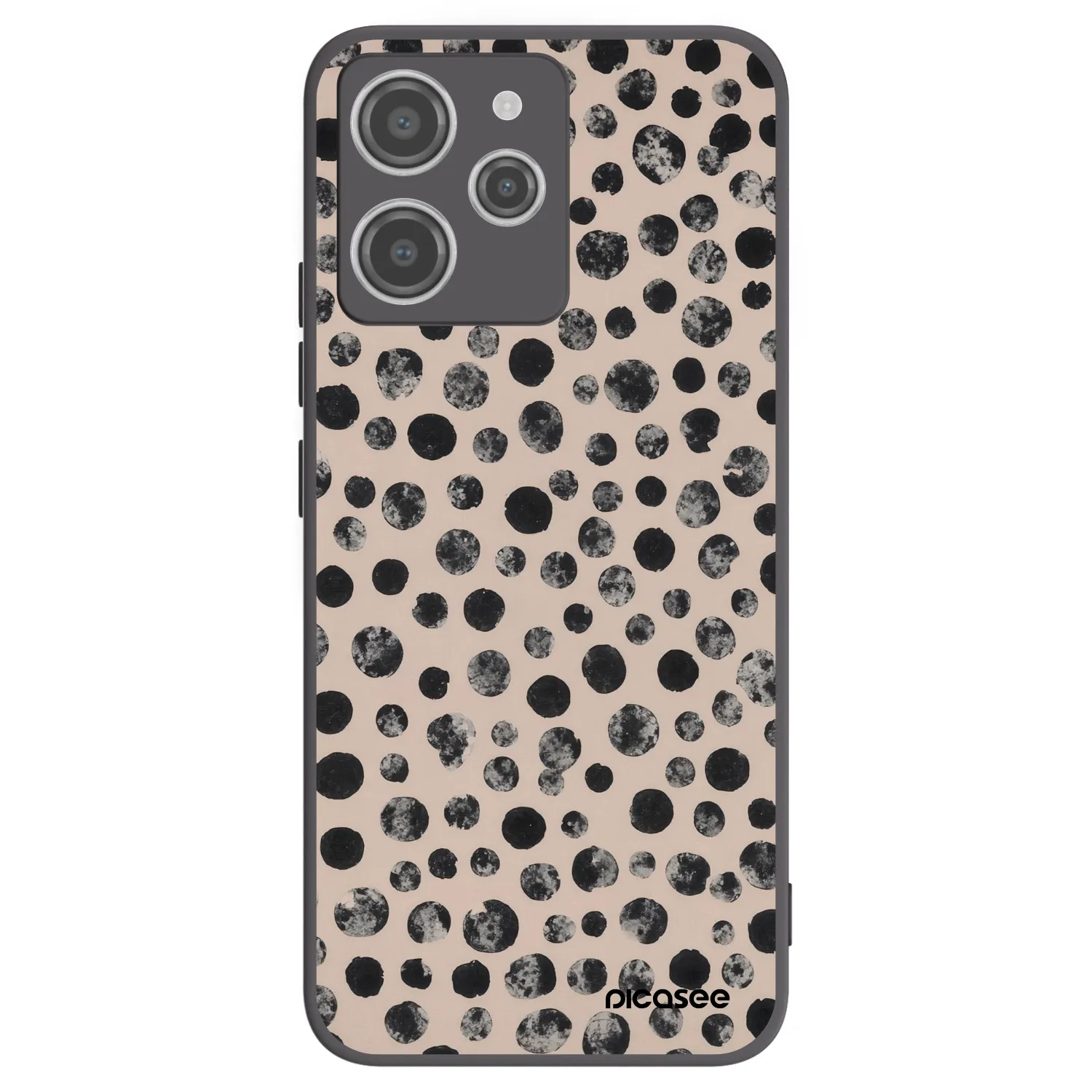 Picasee crna silikonska maskica za Xiaomi Redmi 12 4G - Dots