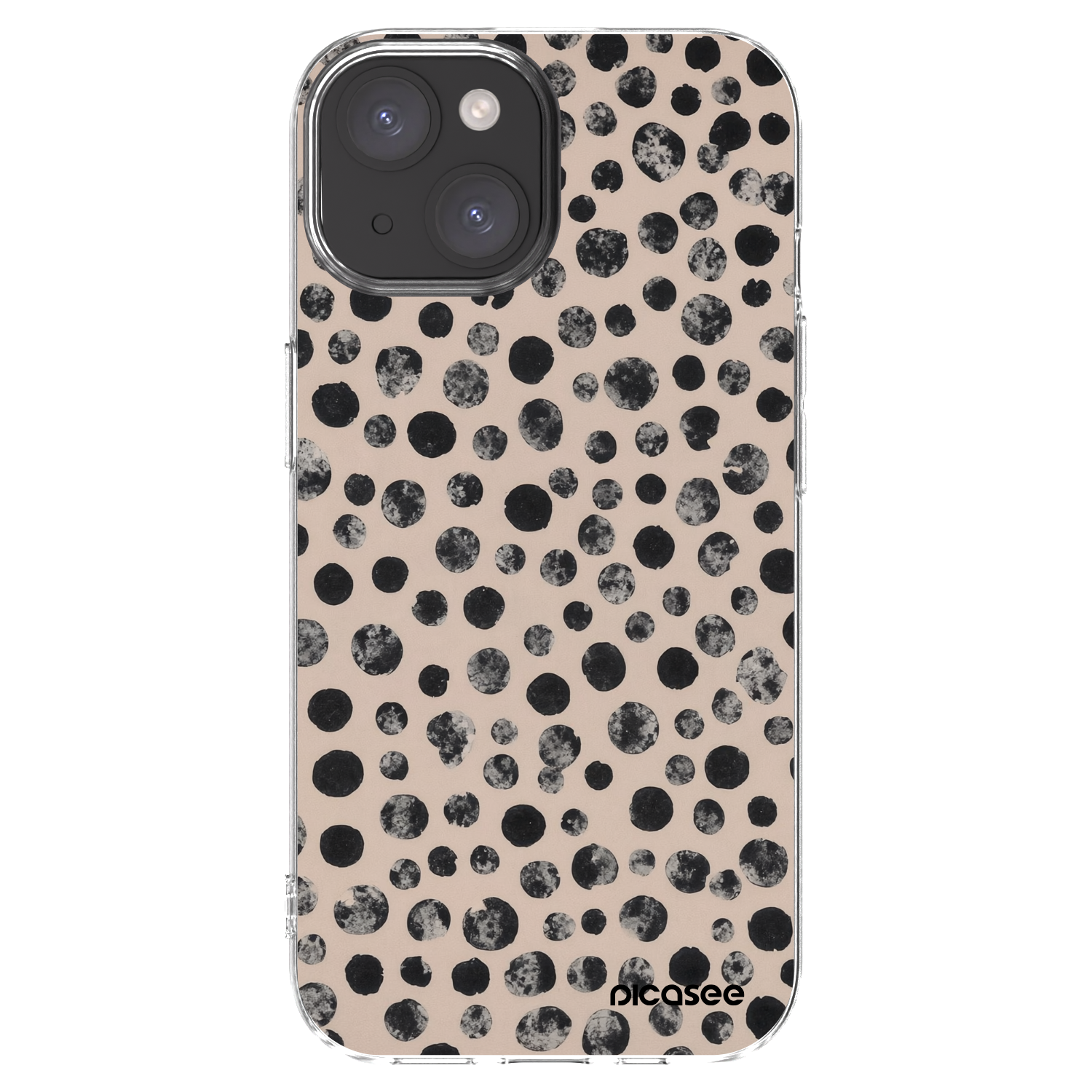 Picasee silikonska prozirna maskica za Apple iPhone 15 - Dots
