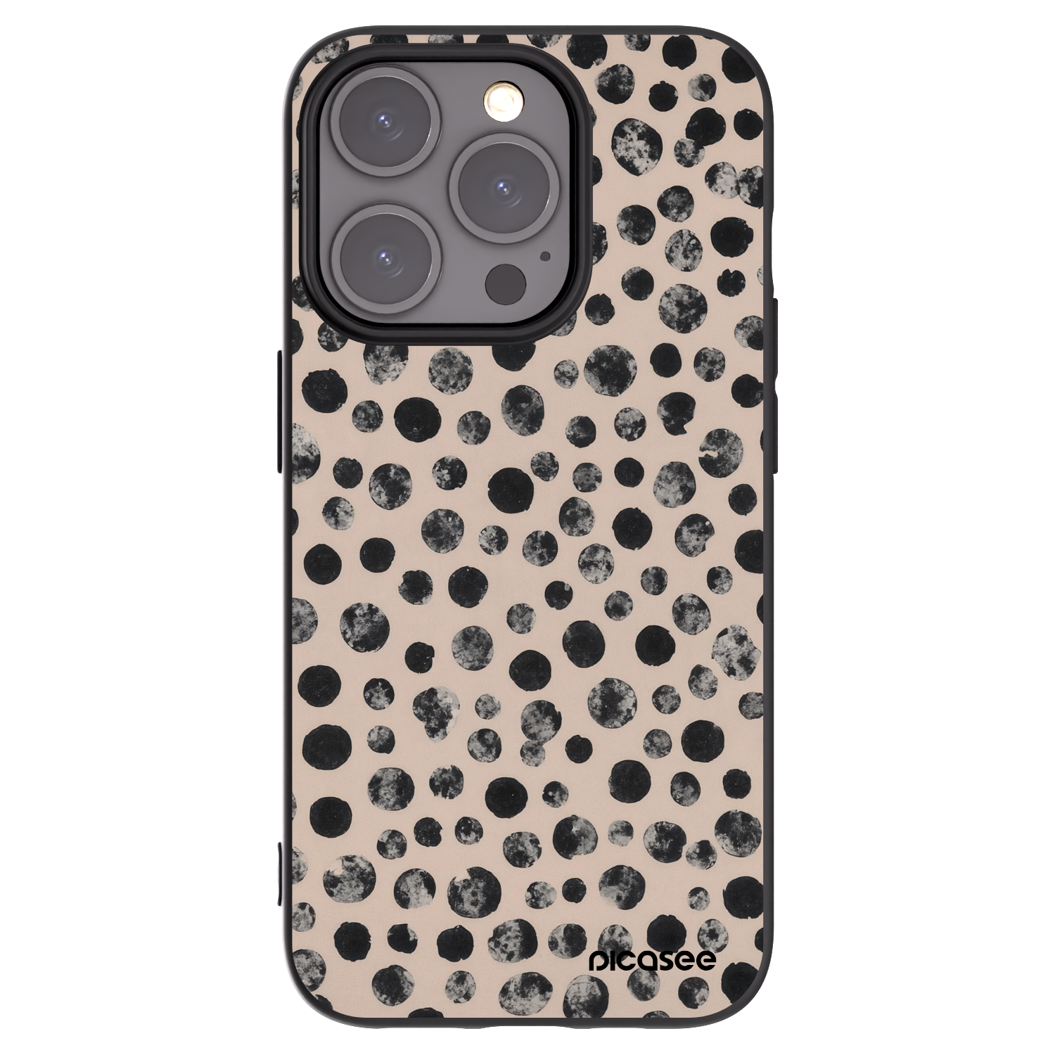 Picasee crna silikonska maskica za Apple iPhone 15 Pro - Dots