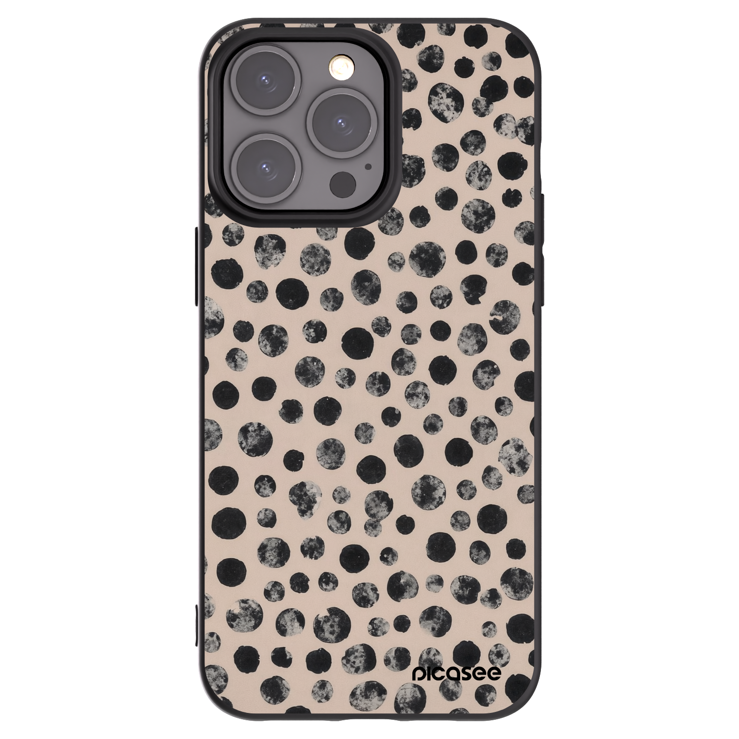 Picasee crna silikonska maskica za Apple iPhone 15 Pro Max - Dots