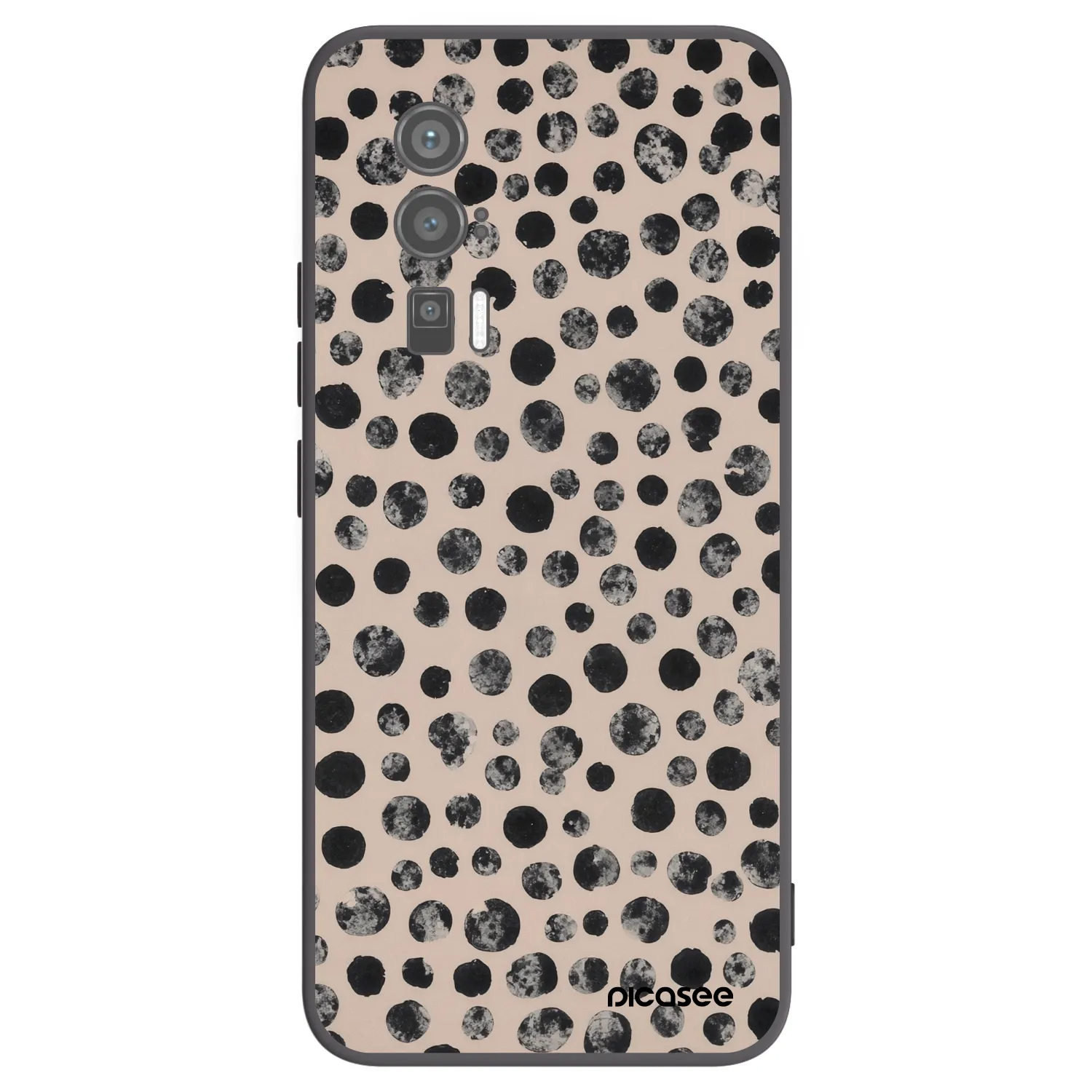 Picasee crna silikonska maskica za Xiaomi Poco F5 Pro 5G - Dots