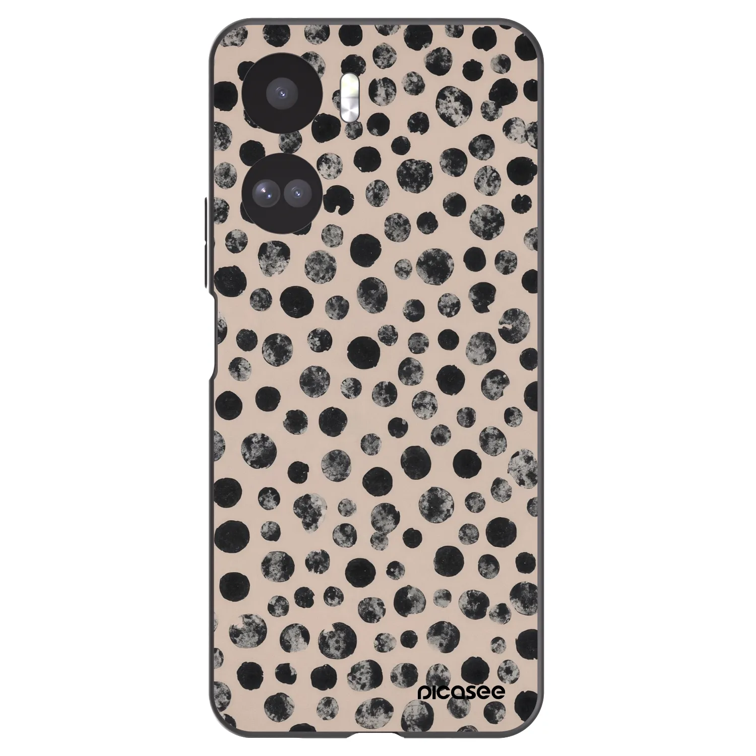 Picasee crna silikonska maskica za Honor 90 Lite 5G - Dots