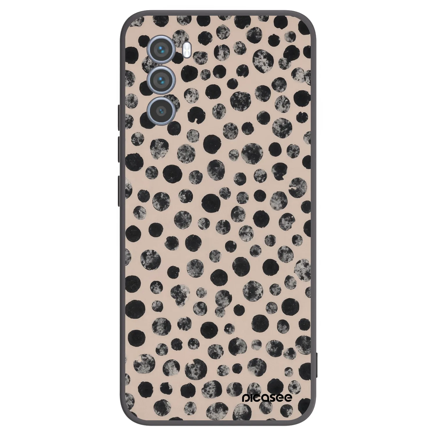 Picasee crna silikonska maskica za Motorola Moto G62 - Dots