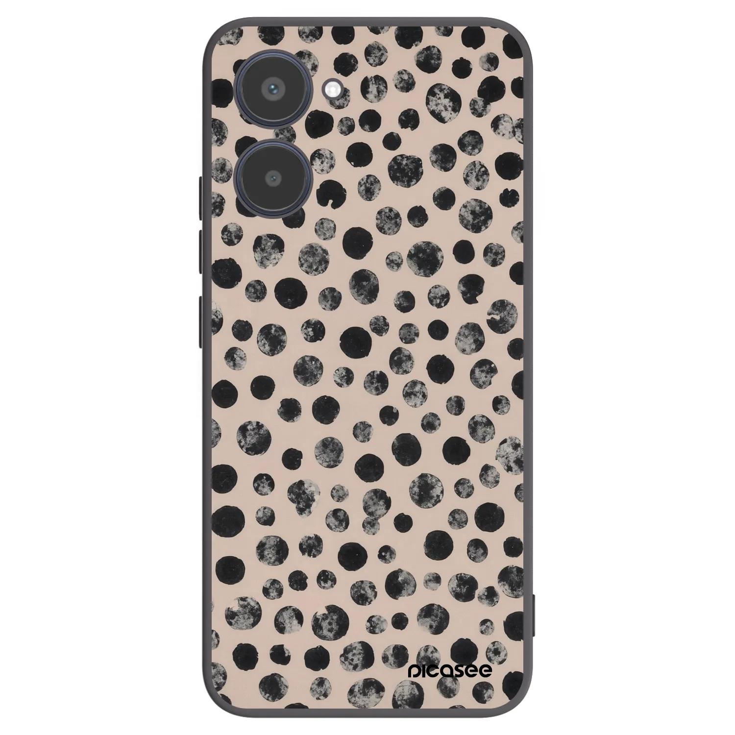 Picasee crna silikonska maskica za Realme 10 4G - Dots