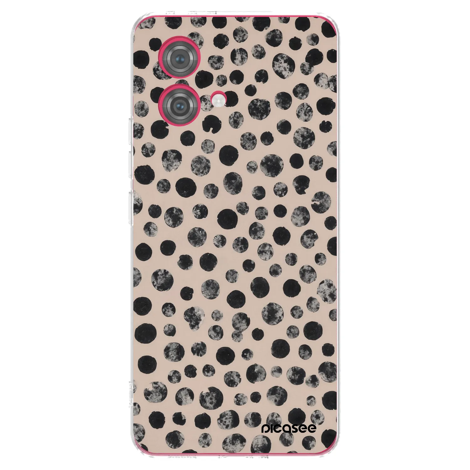 Picasee silikonska prozirna maskica za Motorola Moto G84 5G - Dots
