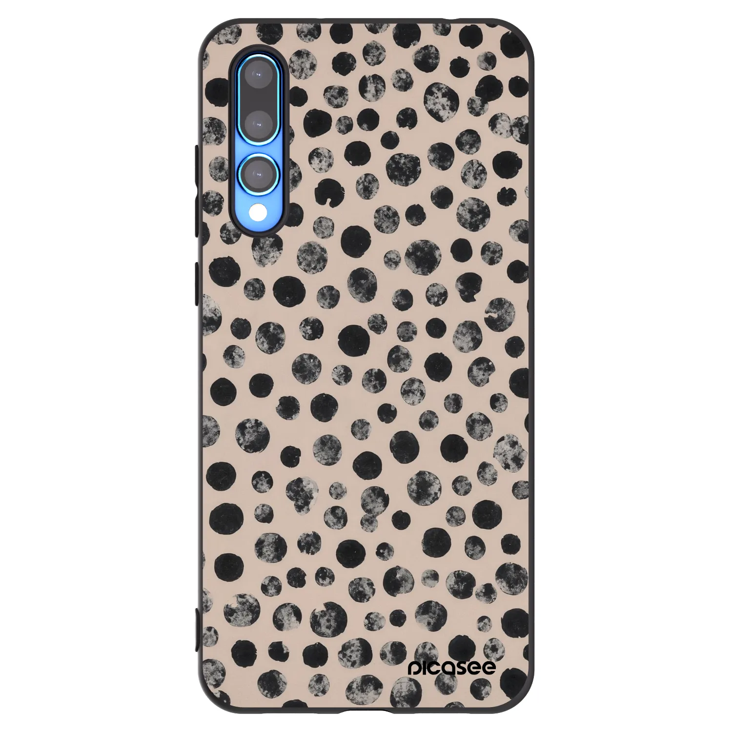 Picasee crna silikonska maskica za Huawei P20 Pro - Dots