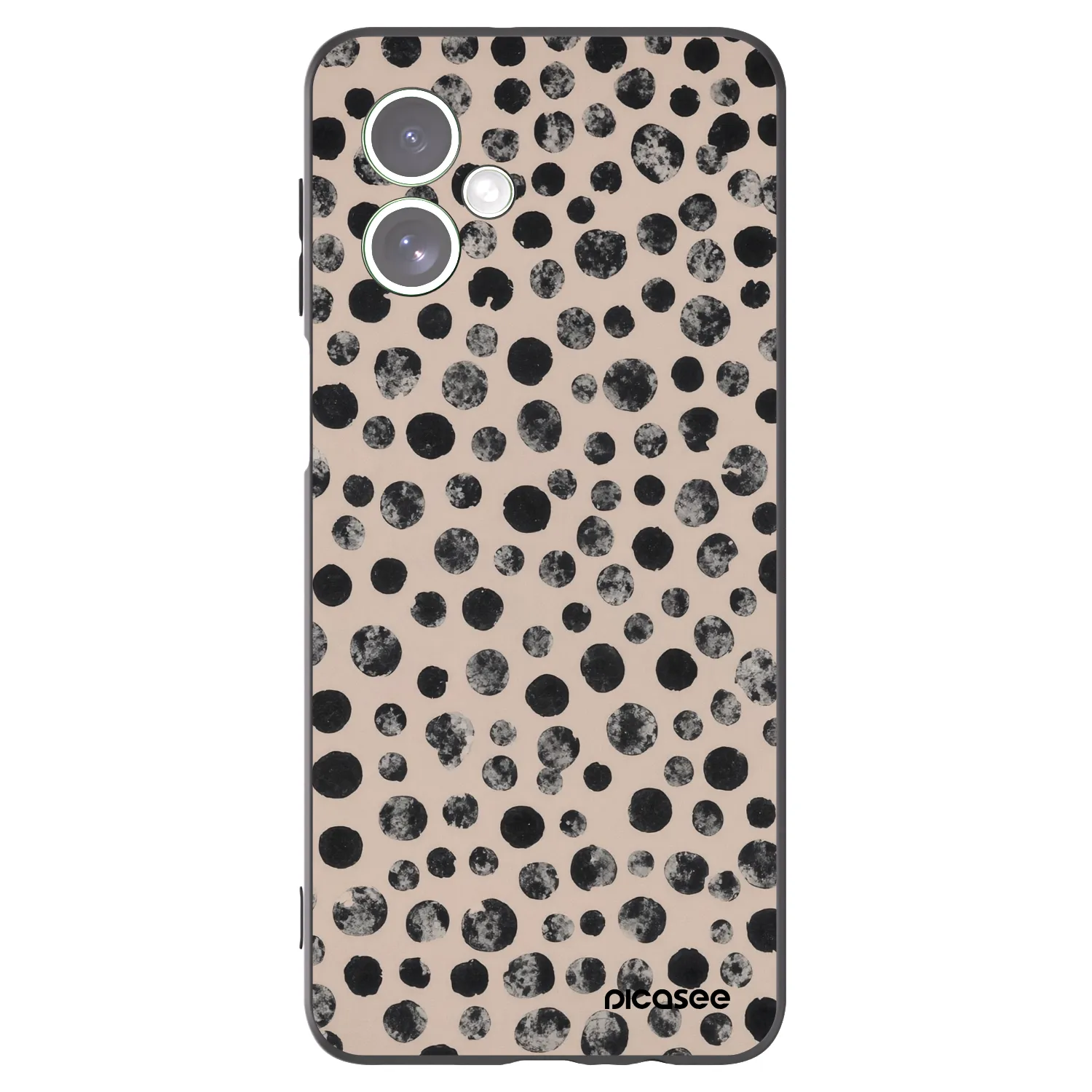 Picasee crna silikonska maskica za Motorola Moto G54 5G - Dots