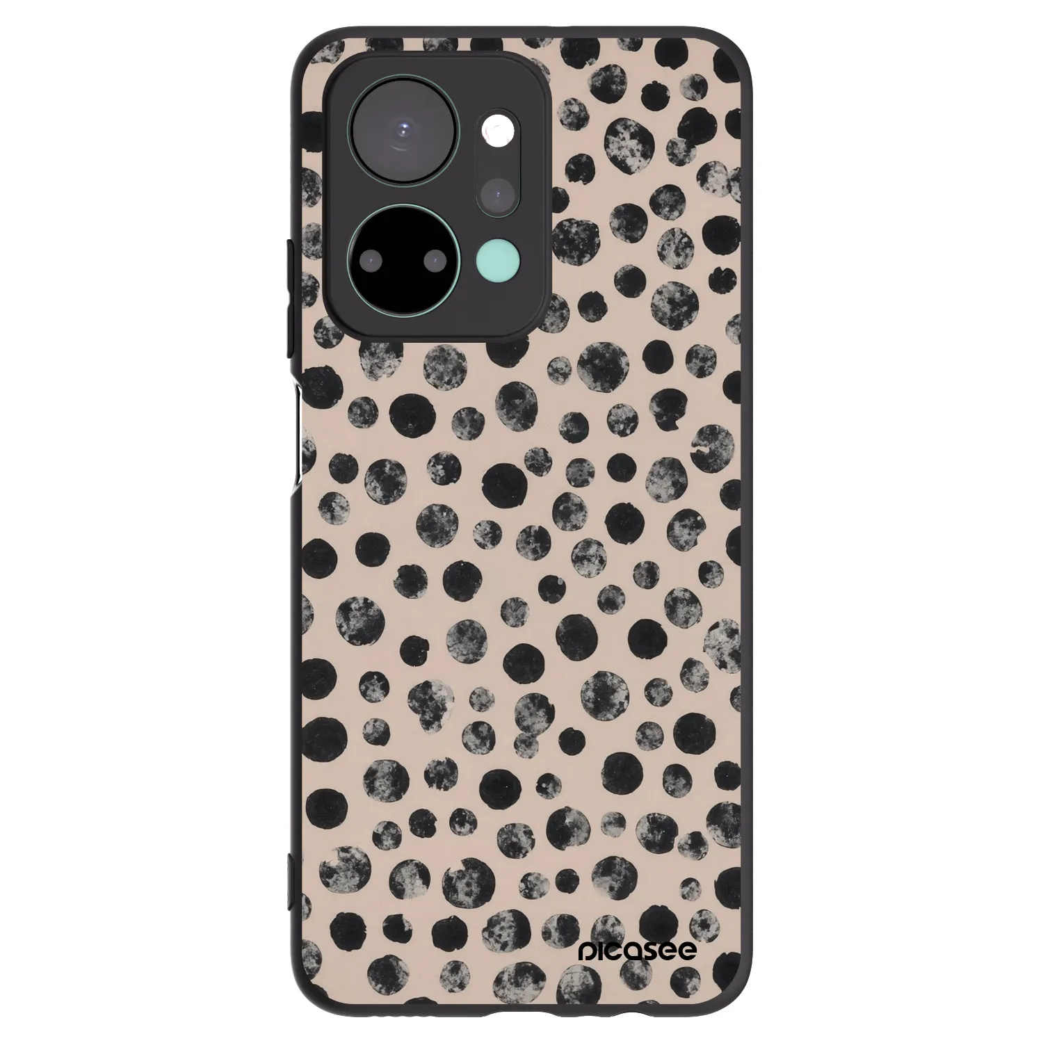Picasee crna silikonska maskica za Honor X7a - Dots