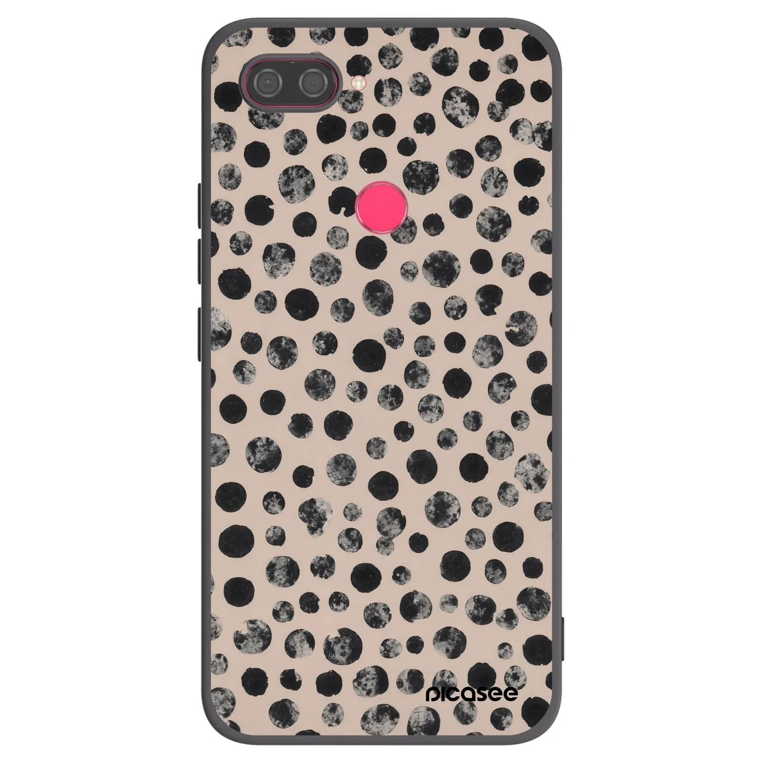 Picasee crna silikonska maskica za Xiaomi Mi 8 Lite - Dots