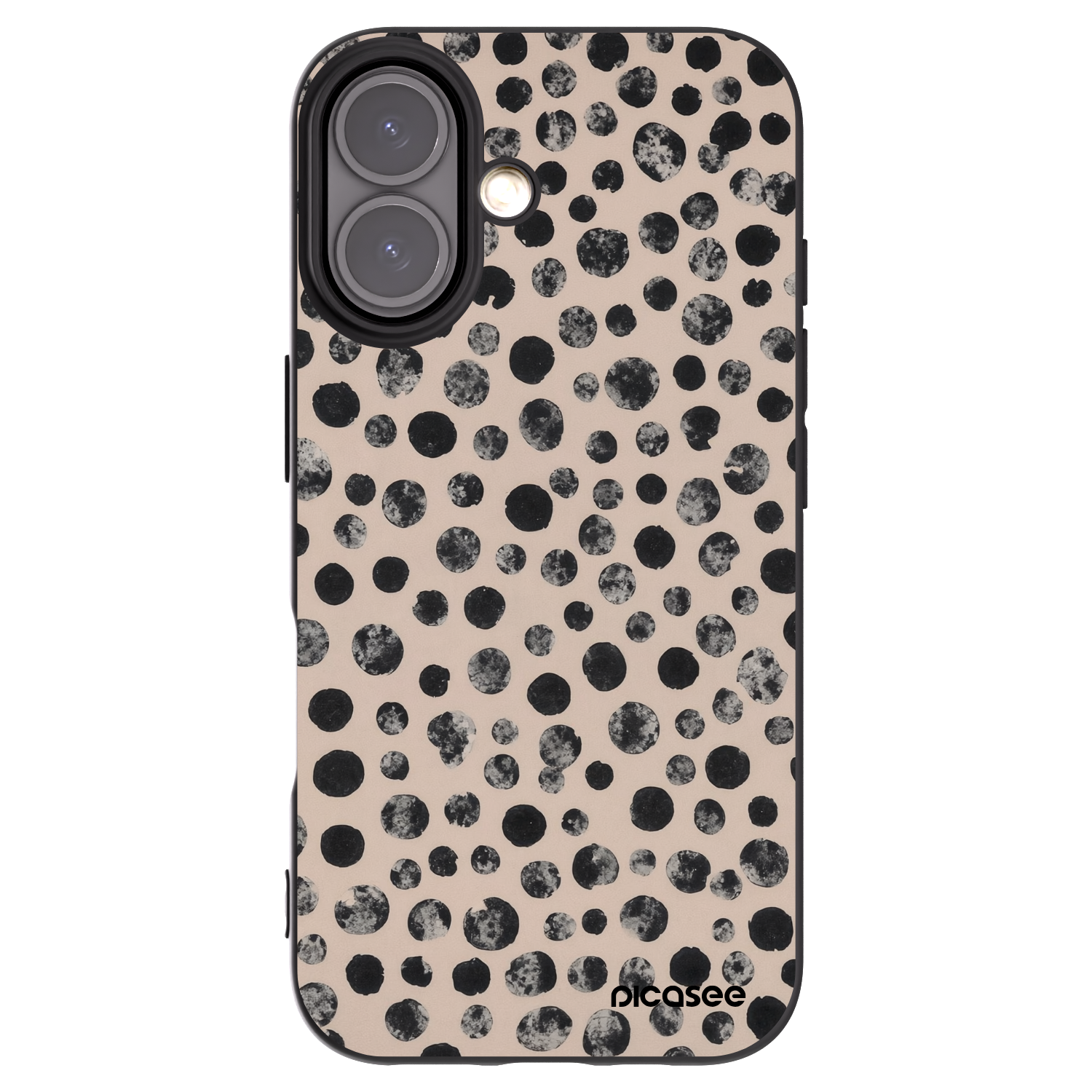 Picasee crna silikonska maskica za Apple iPhone 16 - Dots