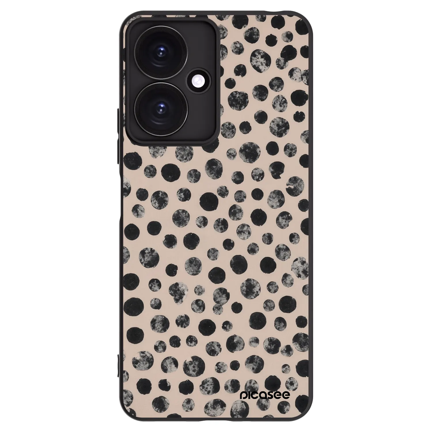 Picasee crna silikonska maskica za Xiaomi Redmi 13C 5G - Dots
