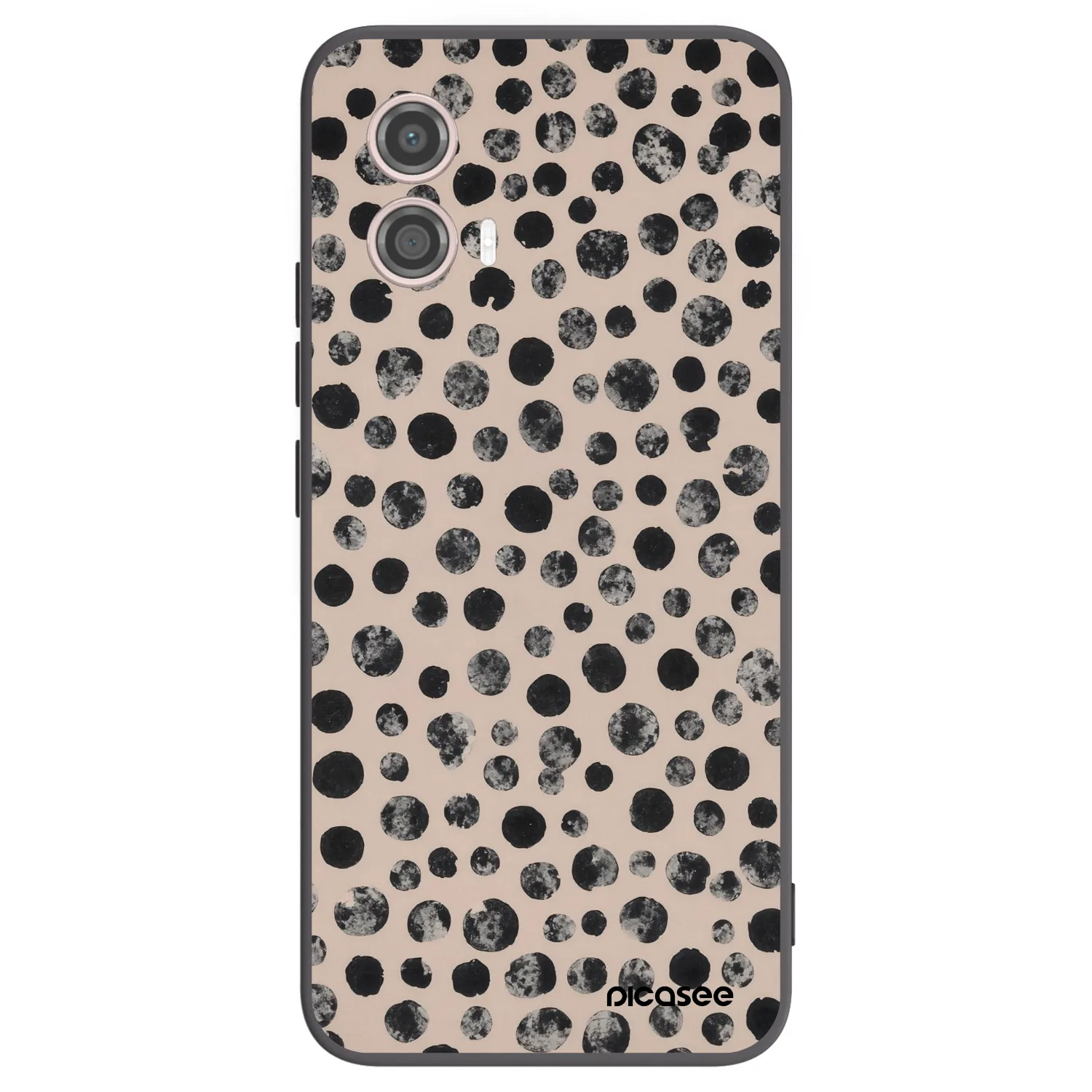 Picasee crna silikonska maskica za Motorola Moto G53 5G - Dots