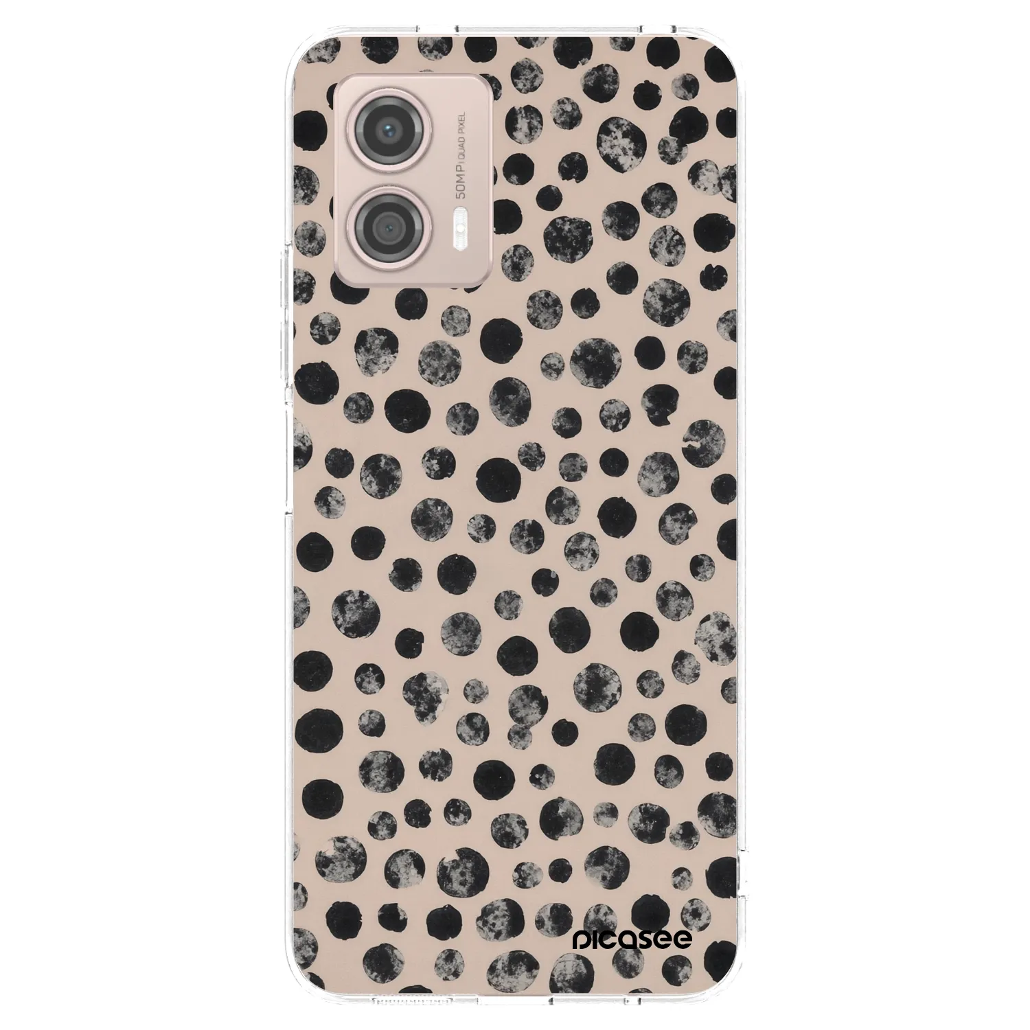 Picasee silikonska prozirna maskica za Motorola Moto G53 5G - Dots