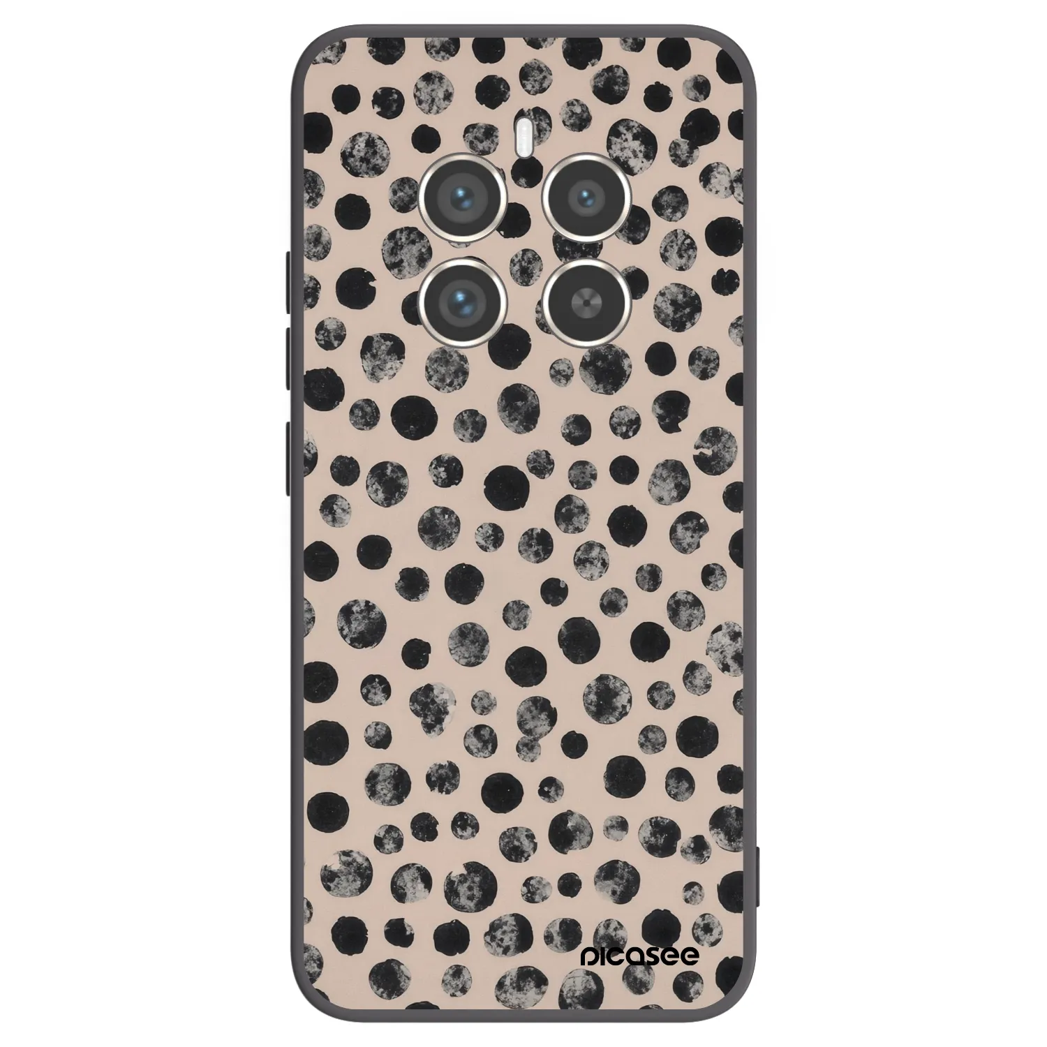 Picasee crna silikonska maskica za Realme 12 Pro 5G - Dots