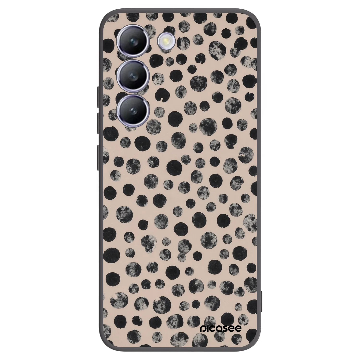 Picasee crna silikonska maskica za Vivo V40 SE 5G - Dots