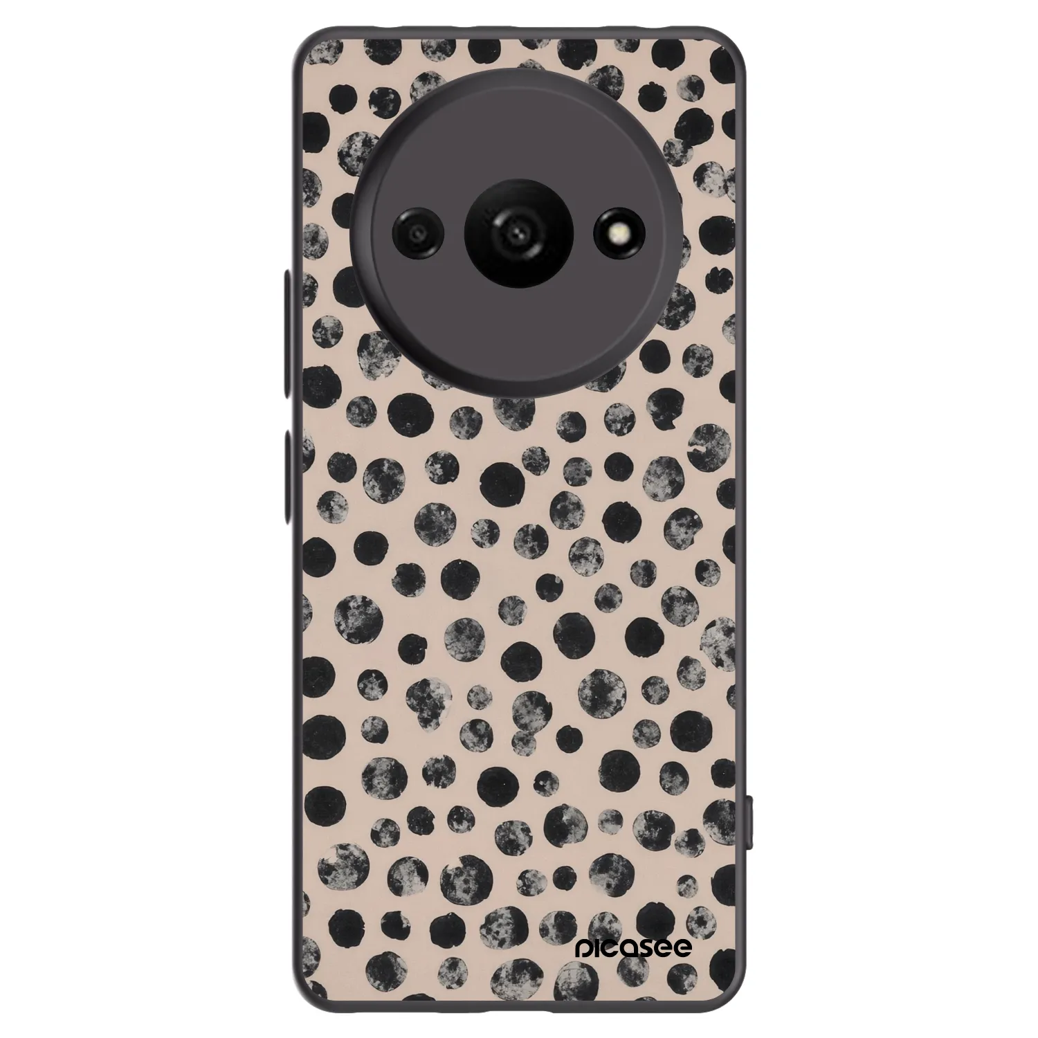 Picasee crna silikonska maskica za Xiaomi Redmi A3 - Dots