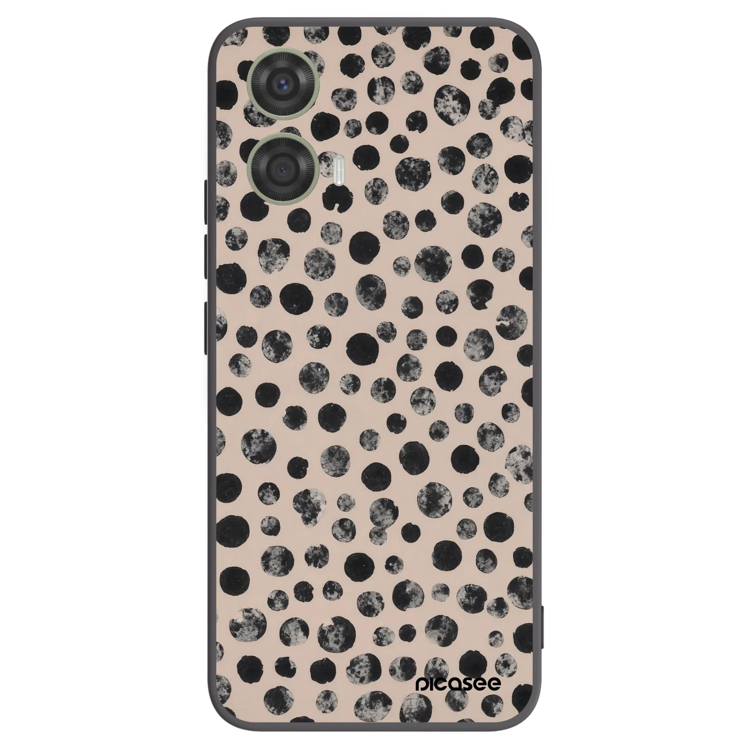 Picasee crna silikonska maskica za Motorola Moto G24 - Dots