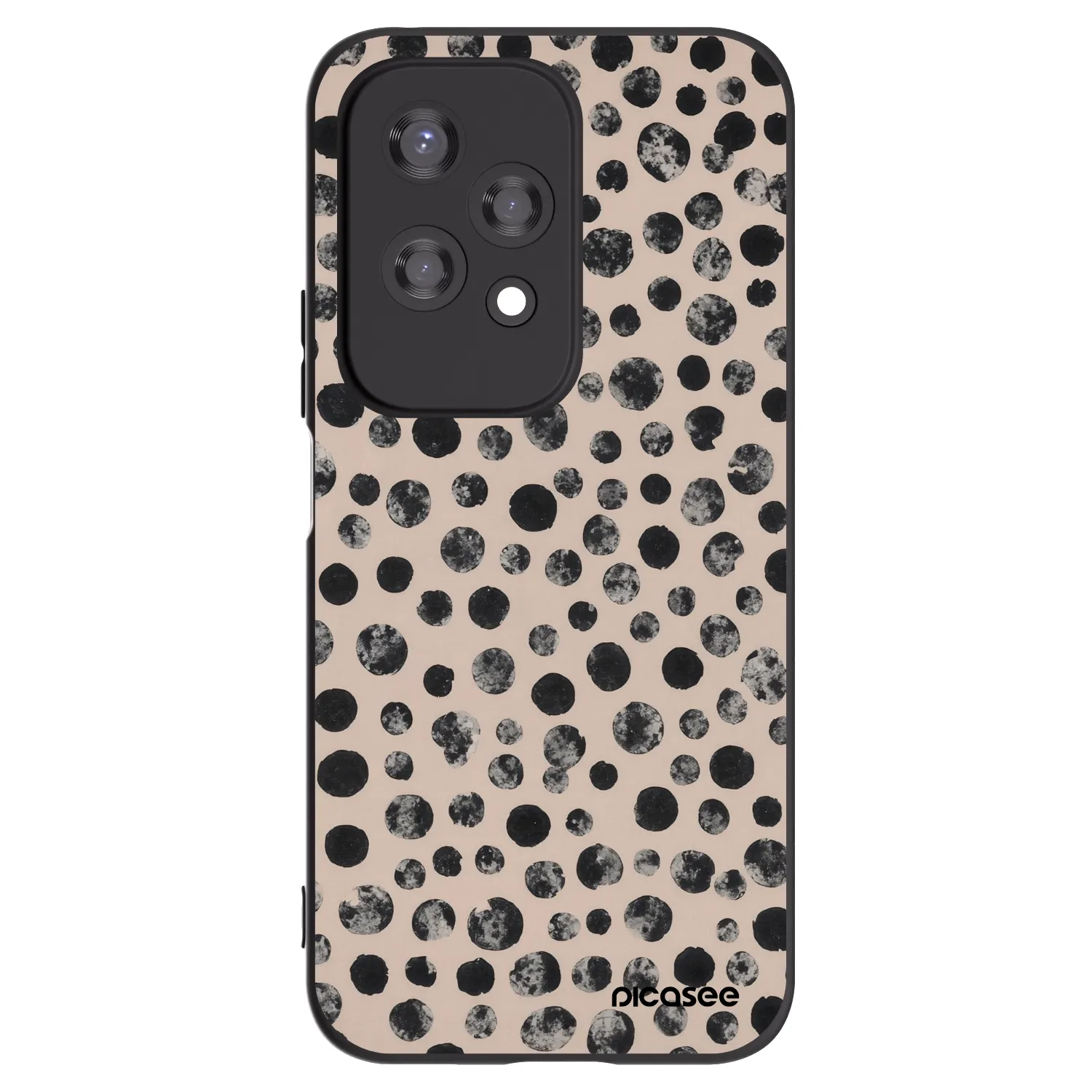 Picasee crna silikonska maskica za Honor 200 Lite - Dots
