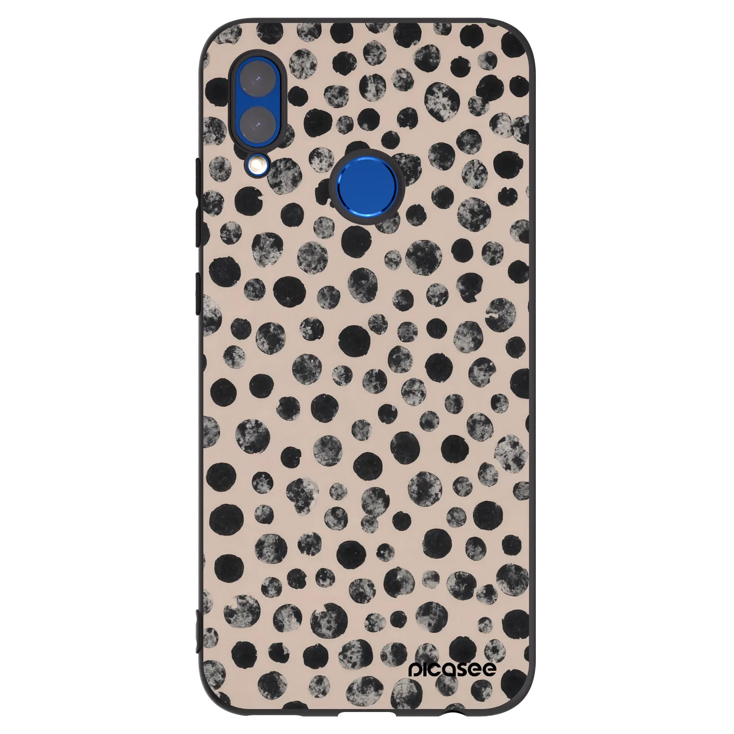 Picasee crna silikonska maskica za Huawei P Smart 2019 - Dots