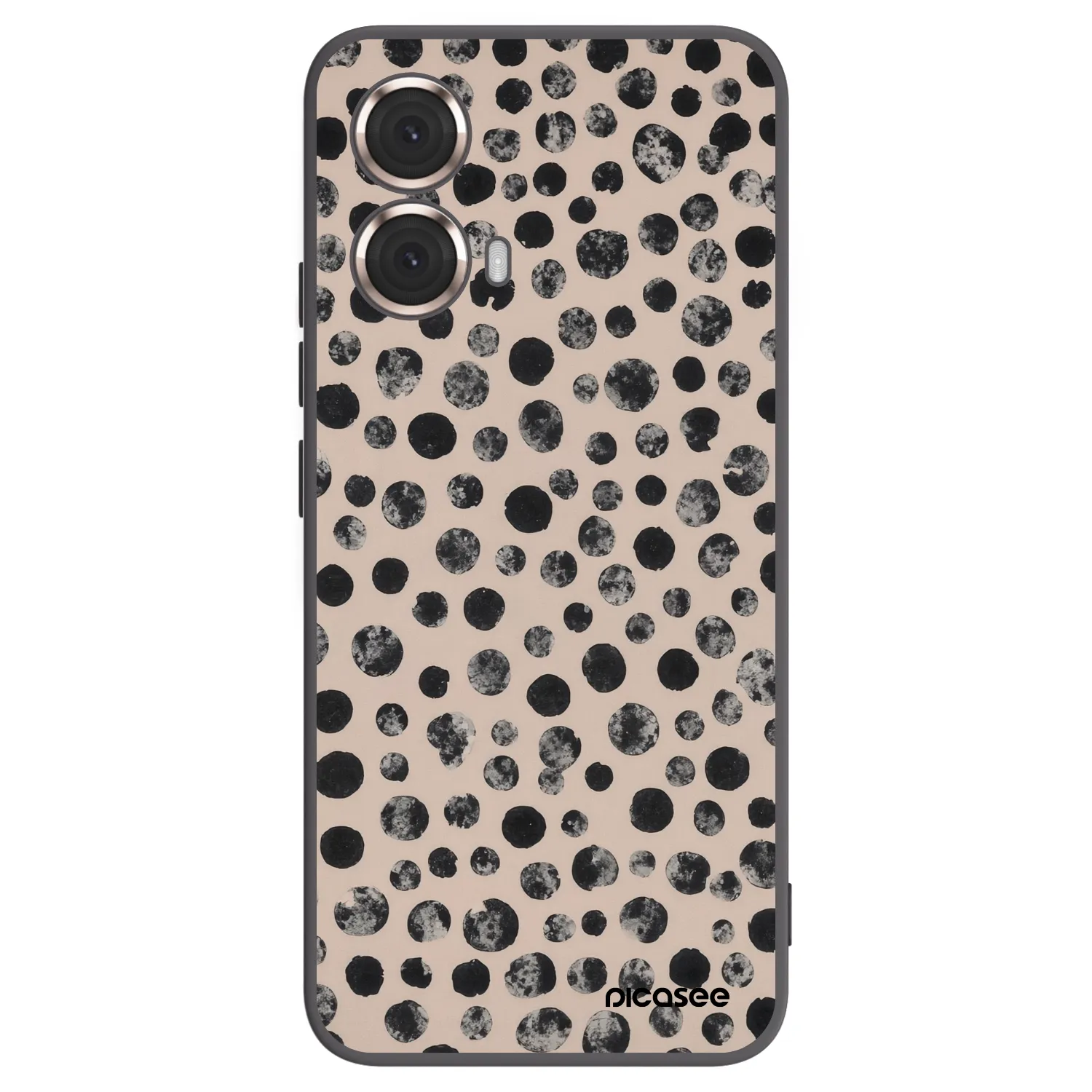 Picasee crna silikonska maskica za Motorola Moto G85 - Dots
