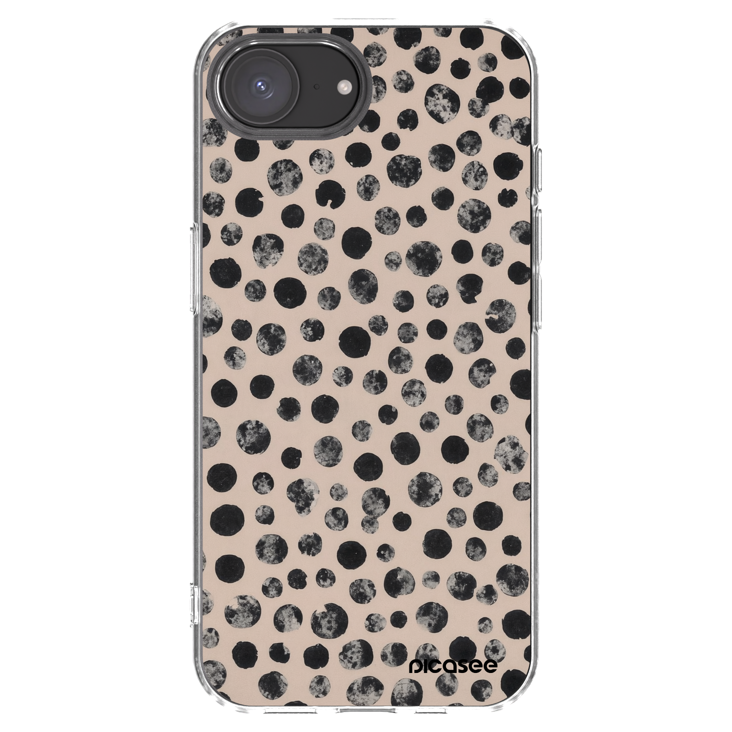 Picasee silikonska prozirna maskica za Apple iPhone 16e - Dots