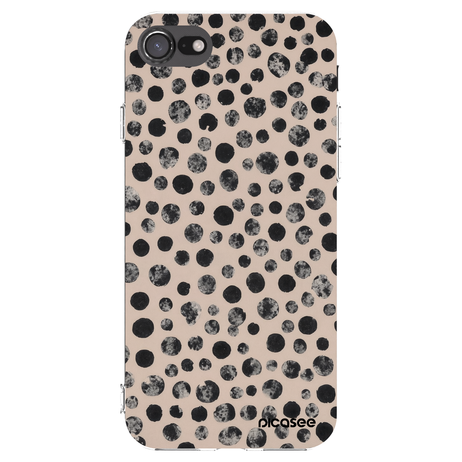 Picasee silikonska prozirna maskica za Apple iPhone 7 - Dots