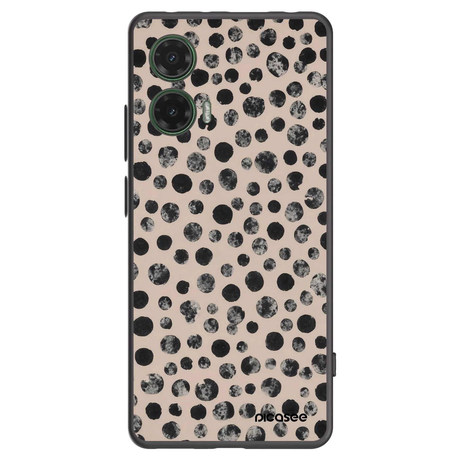 Picasee crna silikonska maskica za Motorola Moto G35 5G - Dots