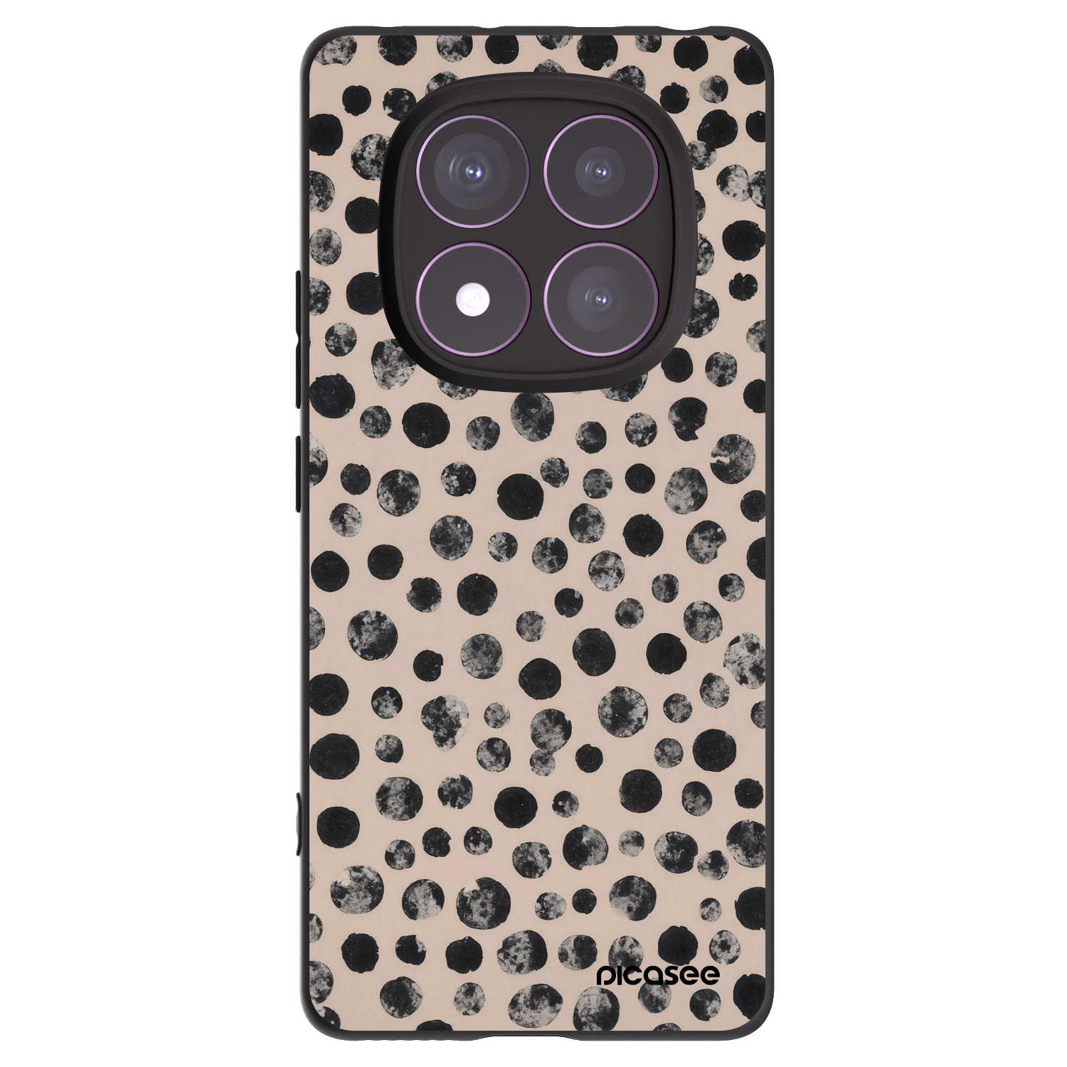 Picasee crna silikonska maskica za Xiaomi Redmi Note 14 Pro 4G - Dots
