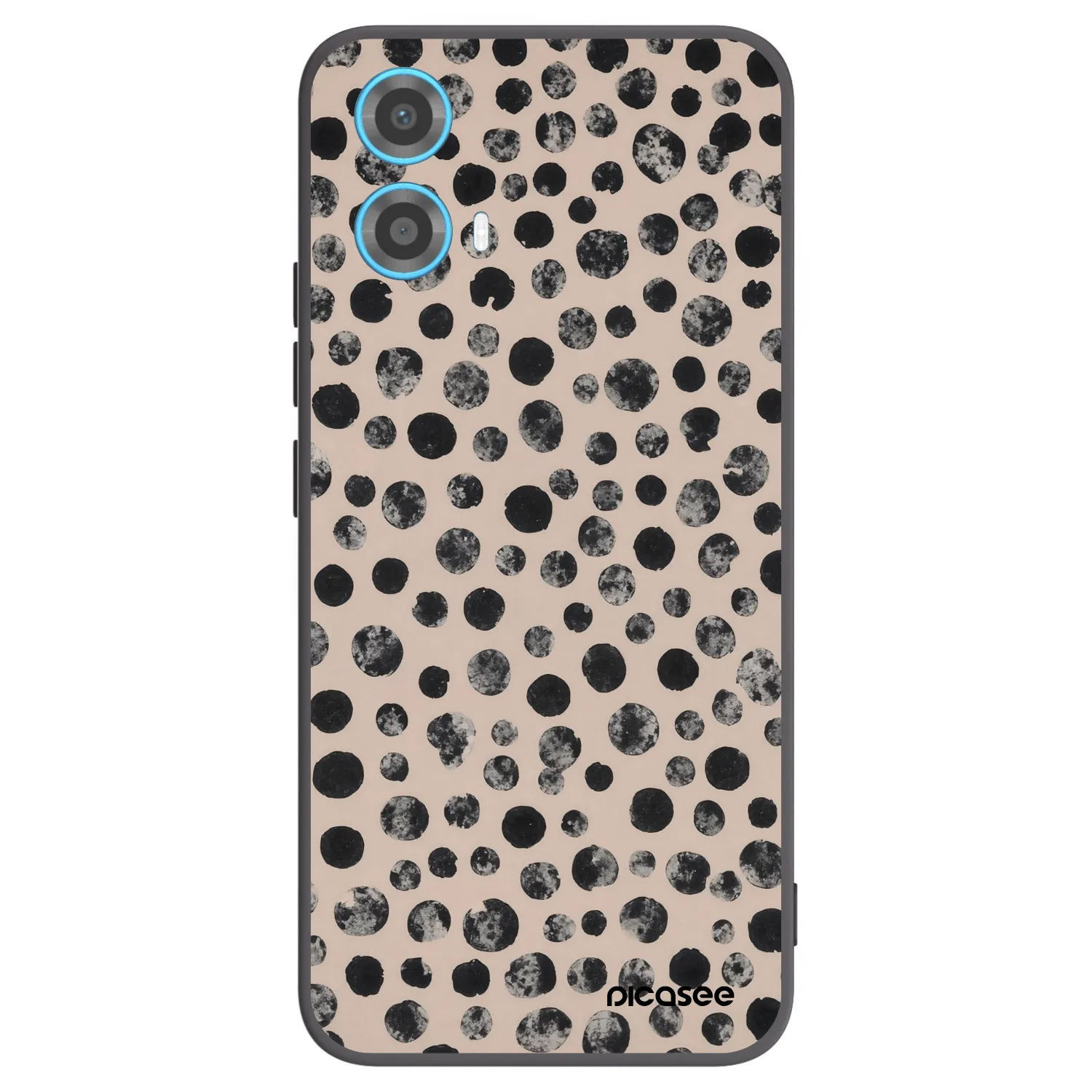 Picasee crna silikonska maskica za Motorola Moto G34 5G - Dots
